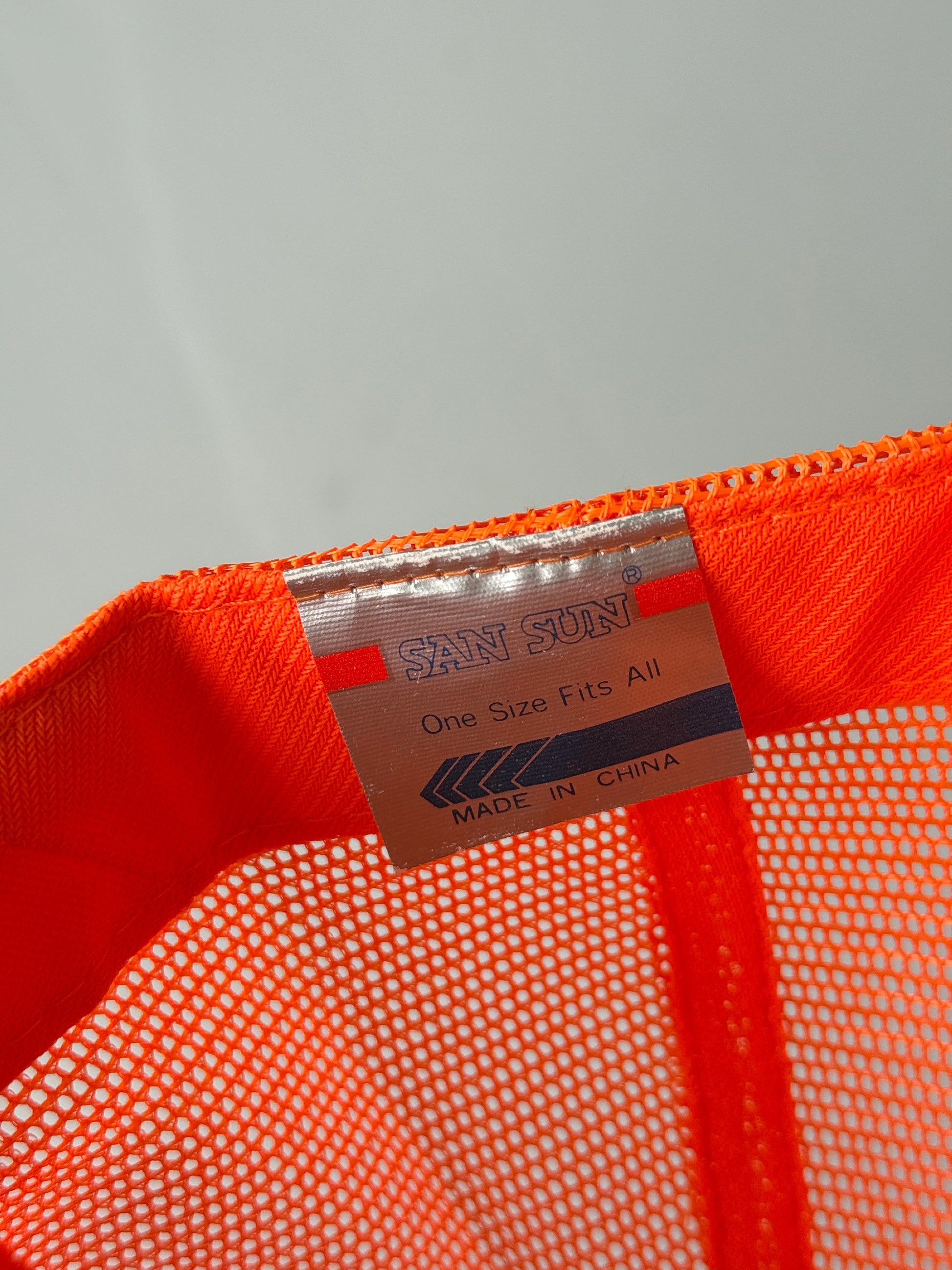 Orange Halter Seeds Vintage Foam and Mesh SnapBack Trucker Cap
