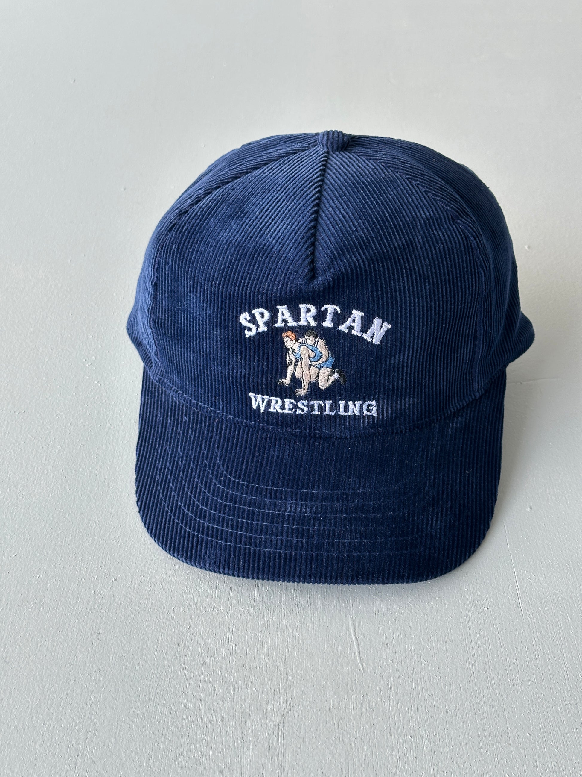 Navy Spartan Wrestling 90's Vintage SnapBack Trucker Cap