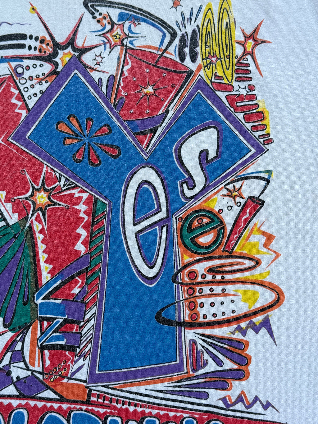 White YES Clothing 90's Vintage Single Stitch Graphic T-Shirt - XL