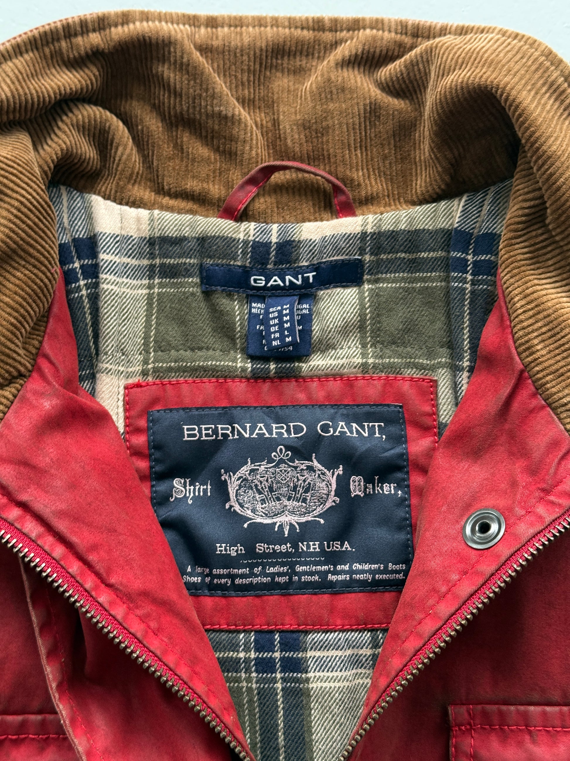 Faded Red Gant 90's Vintage Blanket Lined Field Utility Jacket - Medium