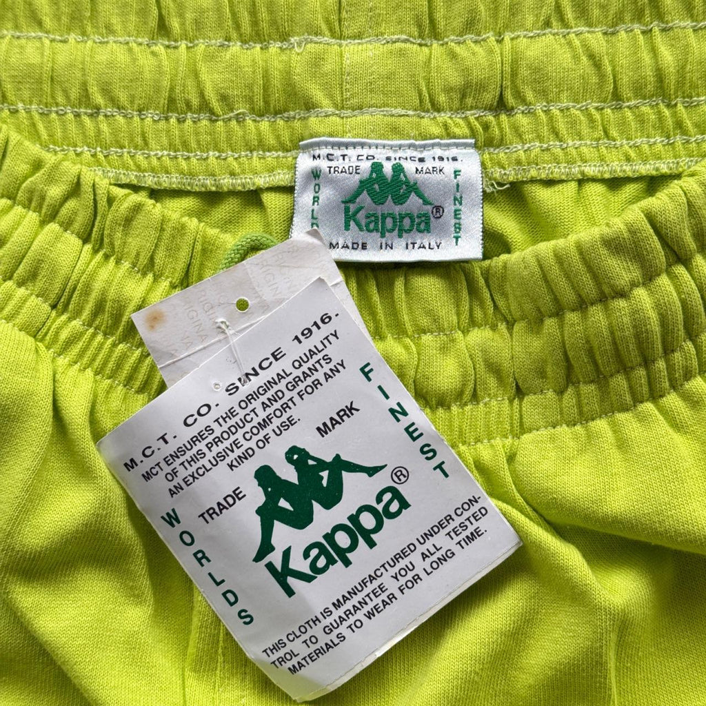 Lime Green Kappa 90’s Dead-stock Tracksuit Jogging Bottoms - Medium