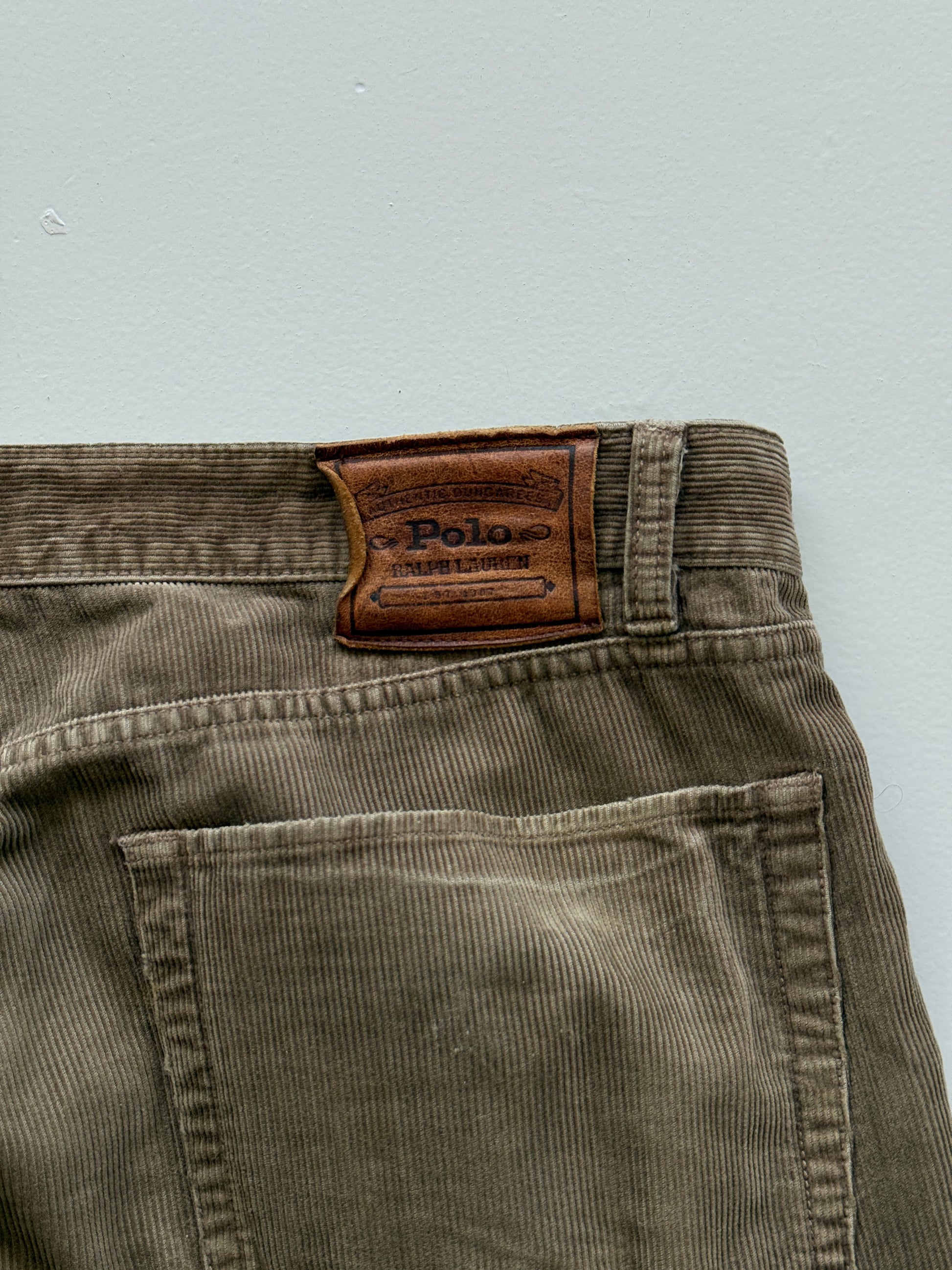 Brown Polo Ralph Lauren 00's Vintage Corduroy Chino Trousers - W36 x L34