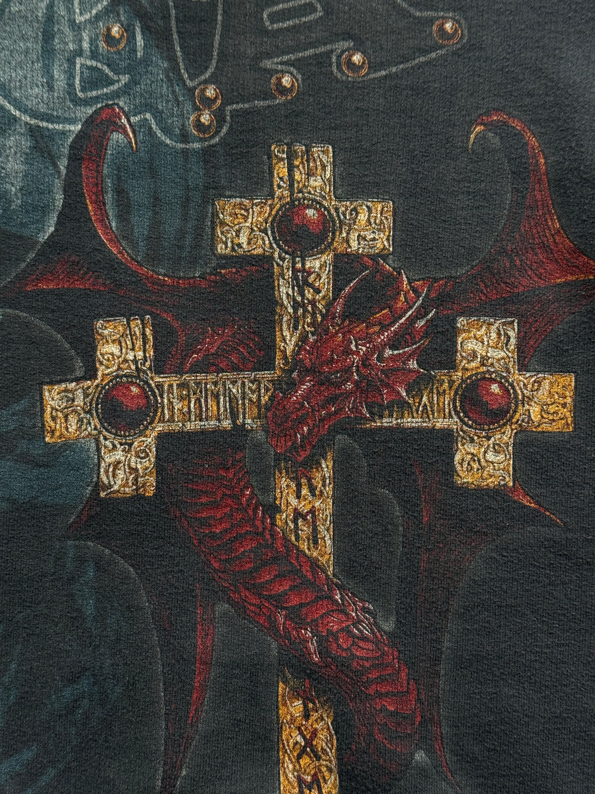 Alchemy England Dragon Cross Y2K Vintage Zip Hoodie - Women's 8-10 / XS