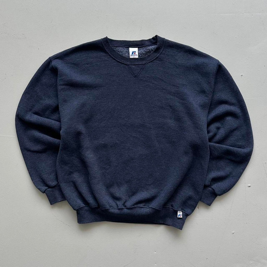 Navy Blue Russell Athletic Vintage Sweatshirt - Large
