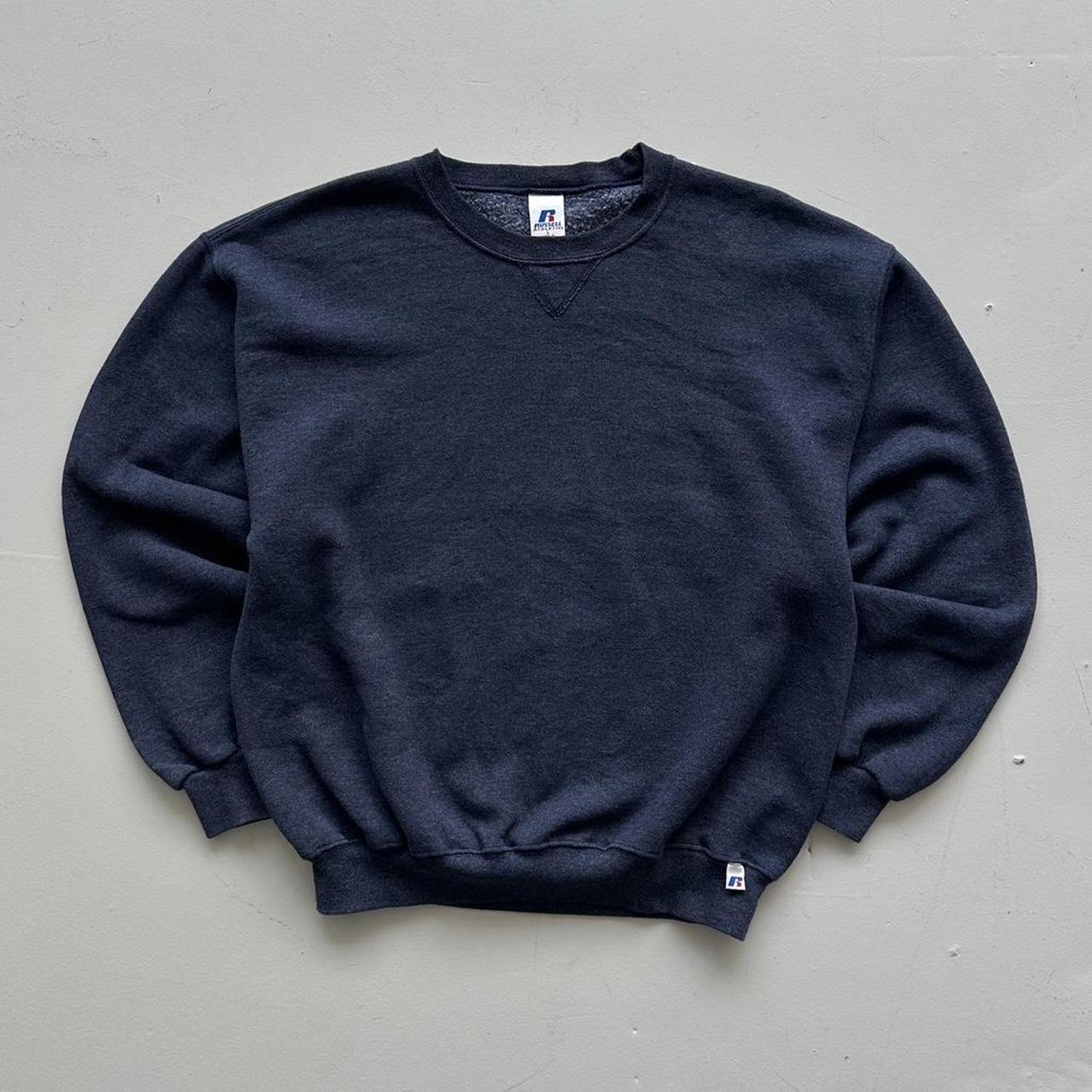Navy Blue Russell Athletic Vintage Sweatshirt - Large
