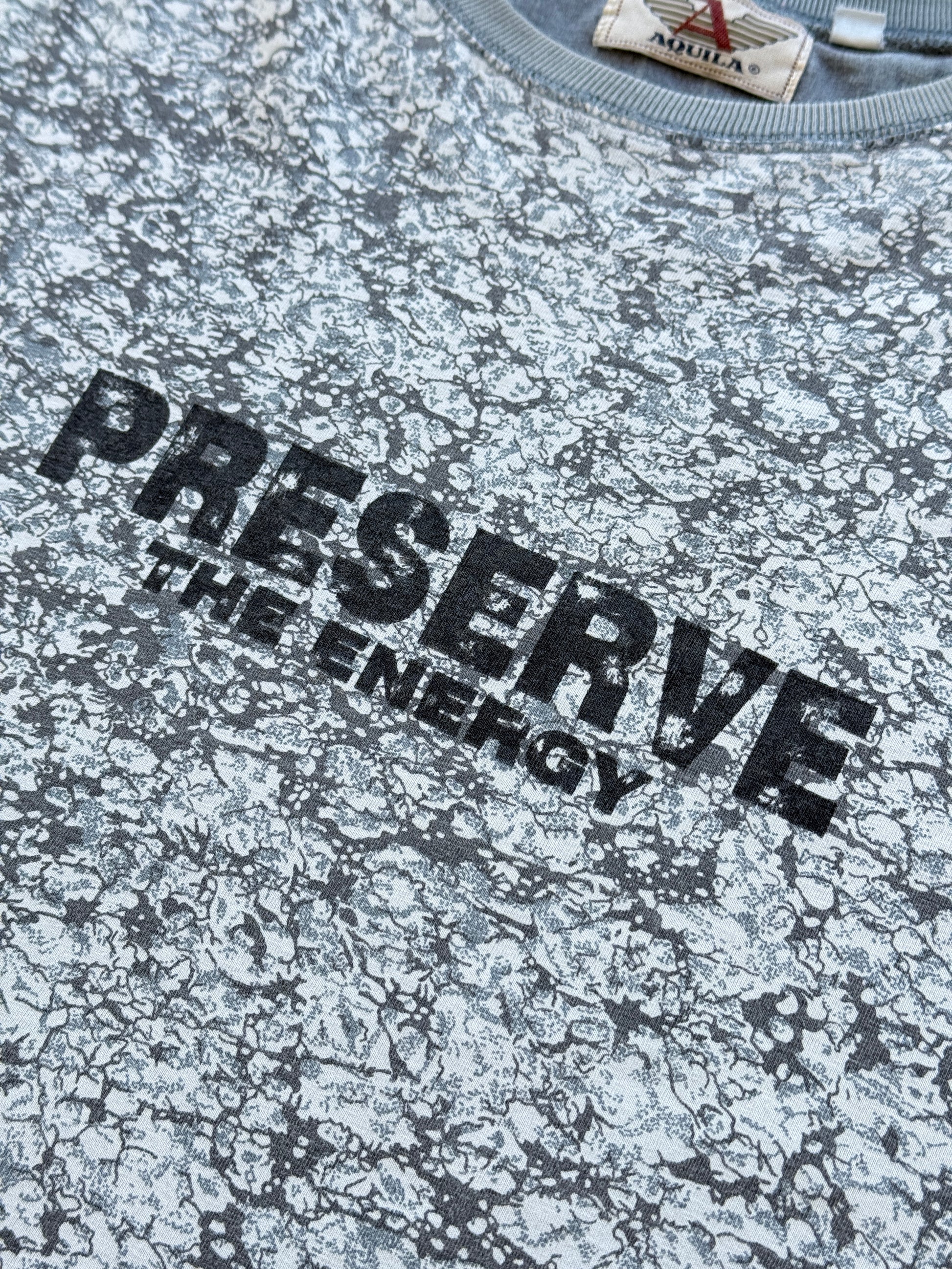 Grey Preserve the Energy 90's Vintage Rave Graphic T-Shirt - XXL