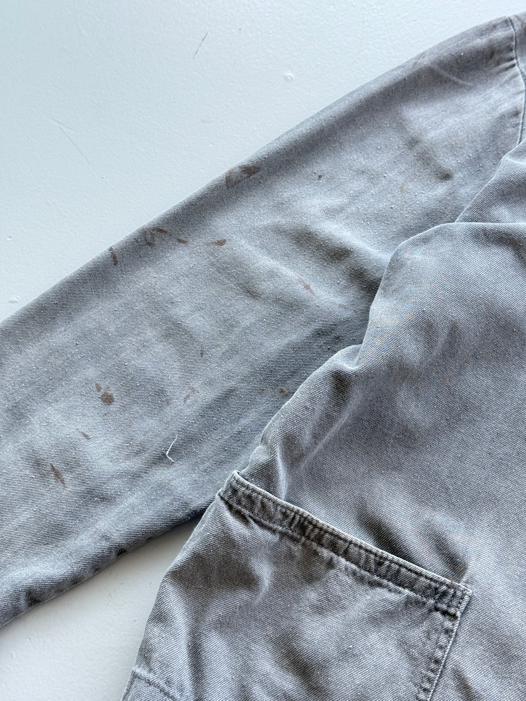 Faded Grey French Chore Jacket 80's Vintage Workwear CH321 - Boxy Medium
