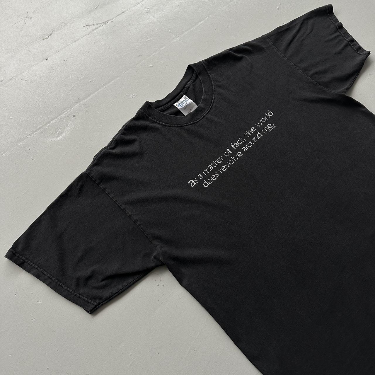 Black Slogan 00s Vintage Graphic T-Shirt - XL