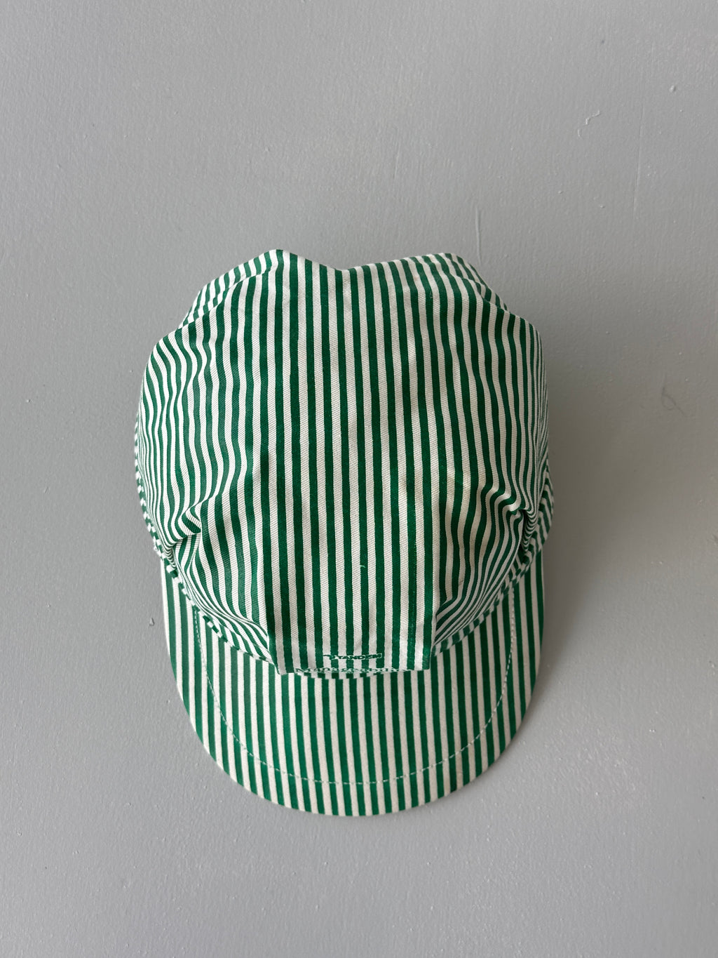 Green & White Tandem Striped 90's Vintage SnapBack Trucker Cap