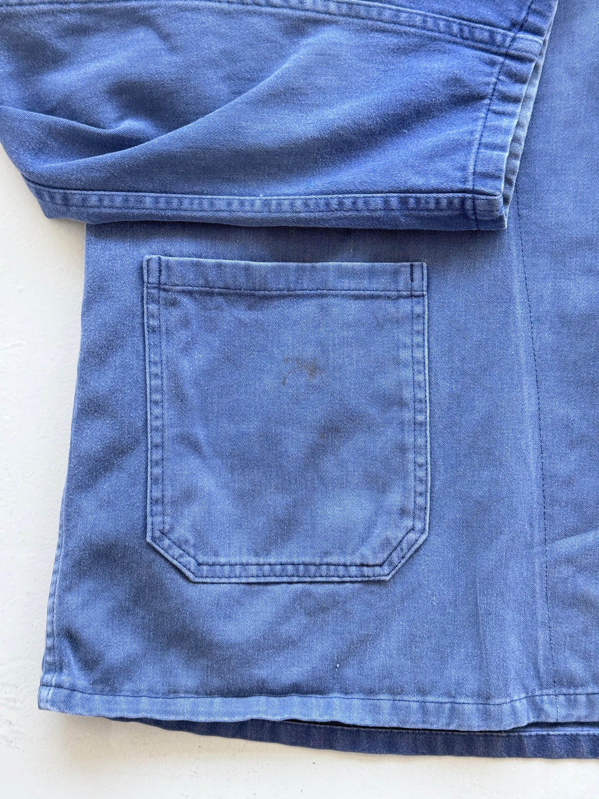 Faded Blue French Vintage Workwear Chore Jacket CH369 - XL
