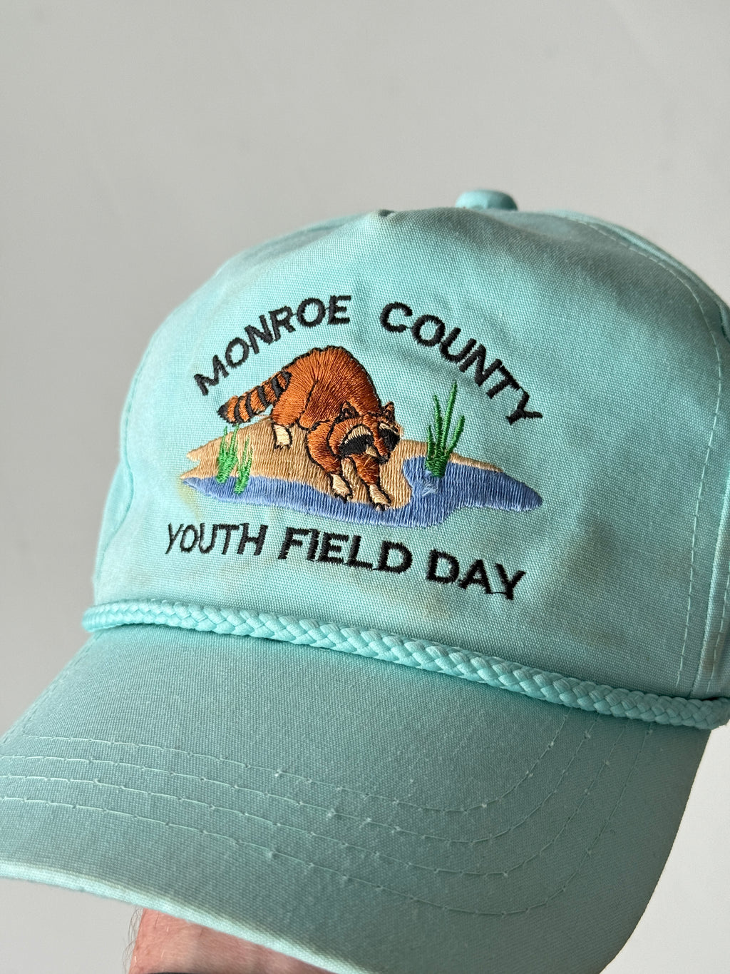 Blue Monroe County Field Day Vintage Cotton SnapBack Trucker Cap