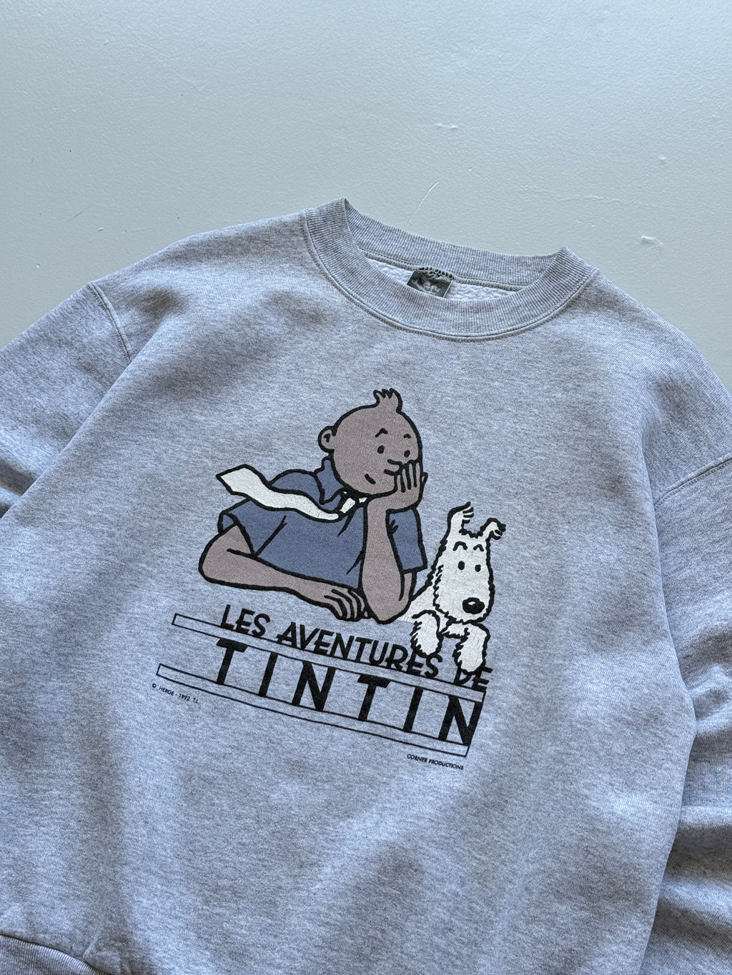 Les Aventures de Tintin 1992 Vintage Graphic Sweatshirt - Medium