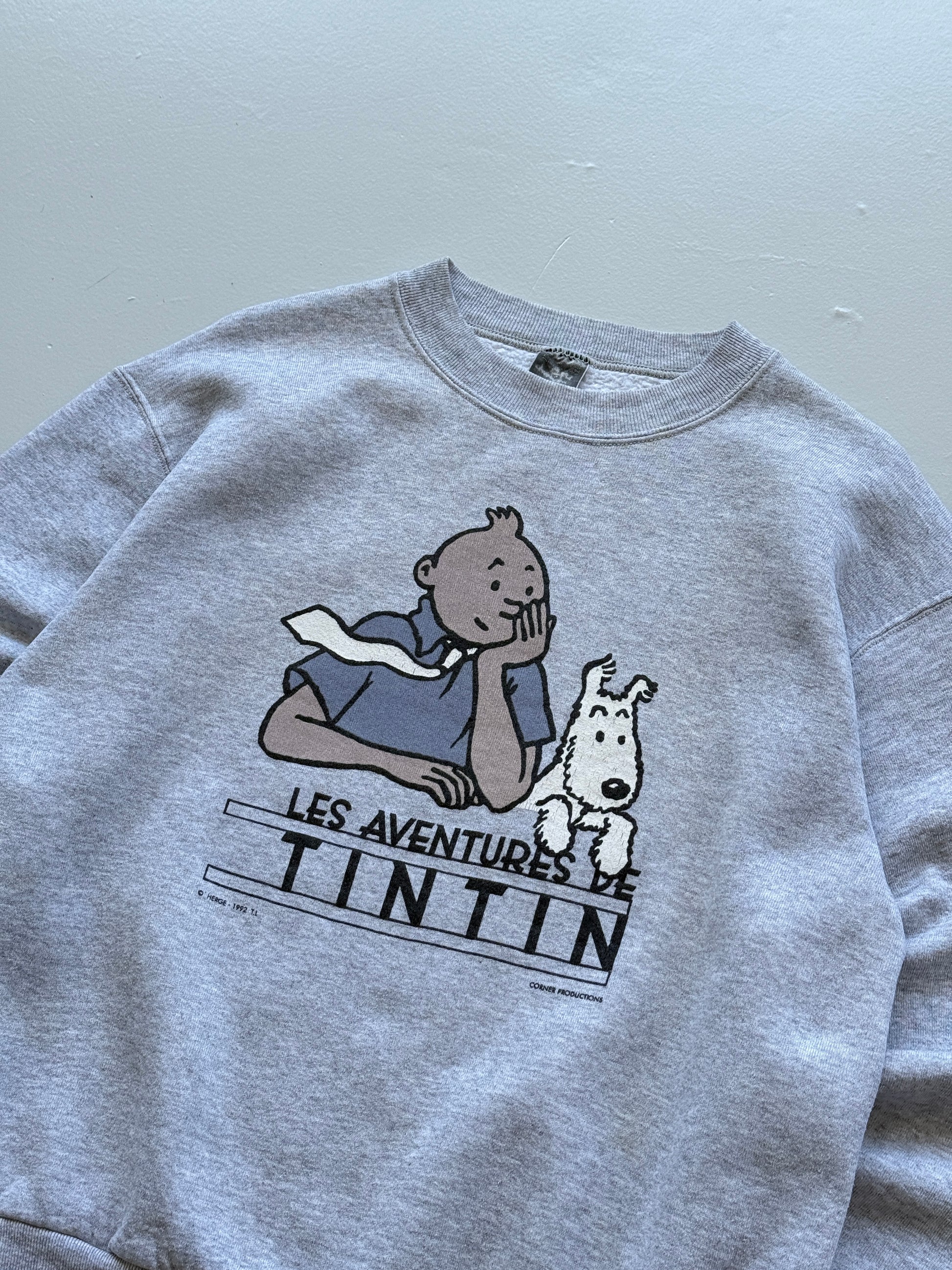 Les Aventures de Tintin 1992 Vintage Graphic Sweatshirt - Medium