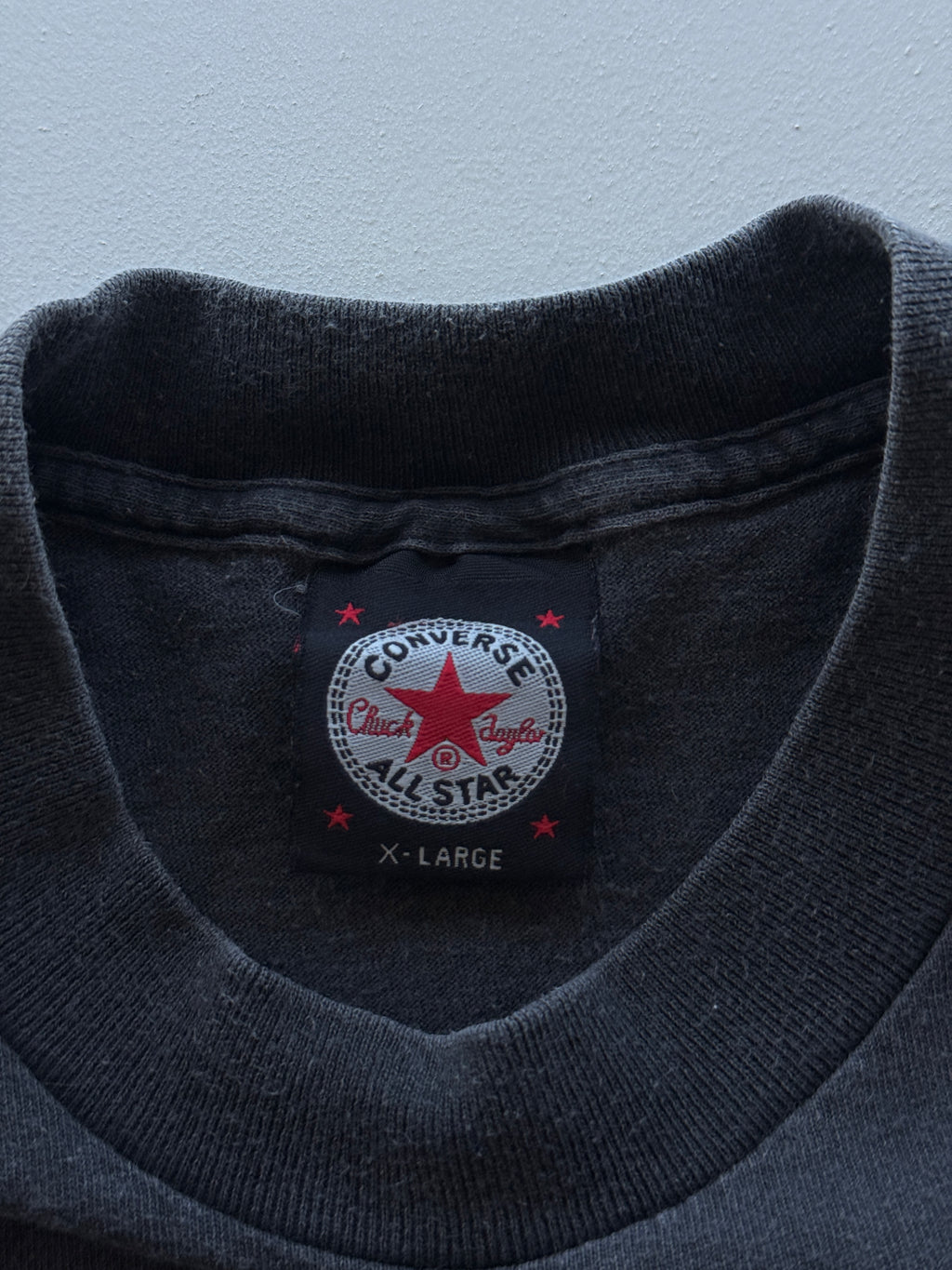 Black Converse All Star Chuck Taylor 90's Vintage Single Stitch Graphic T-Shirt