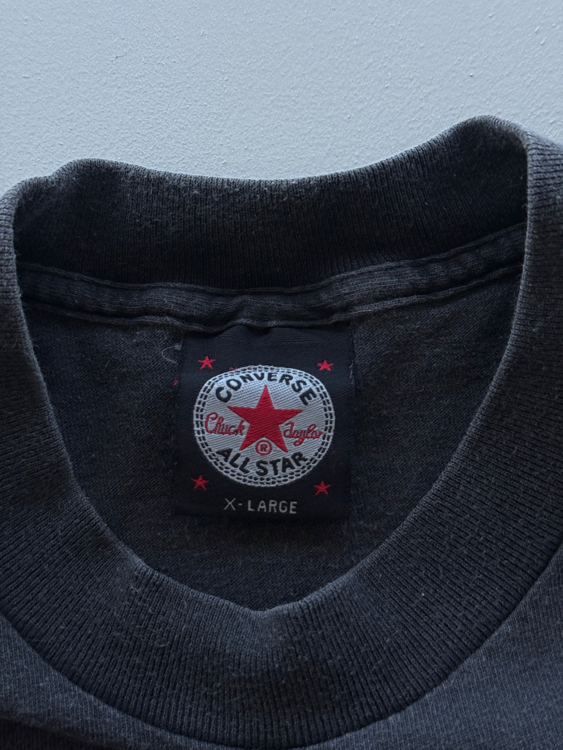 Black Converse All Star Chuck Taylor 90's Vintage Single Stitch Graphic T-Shirt