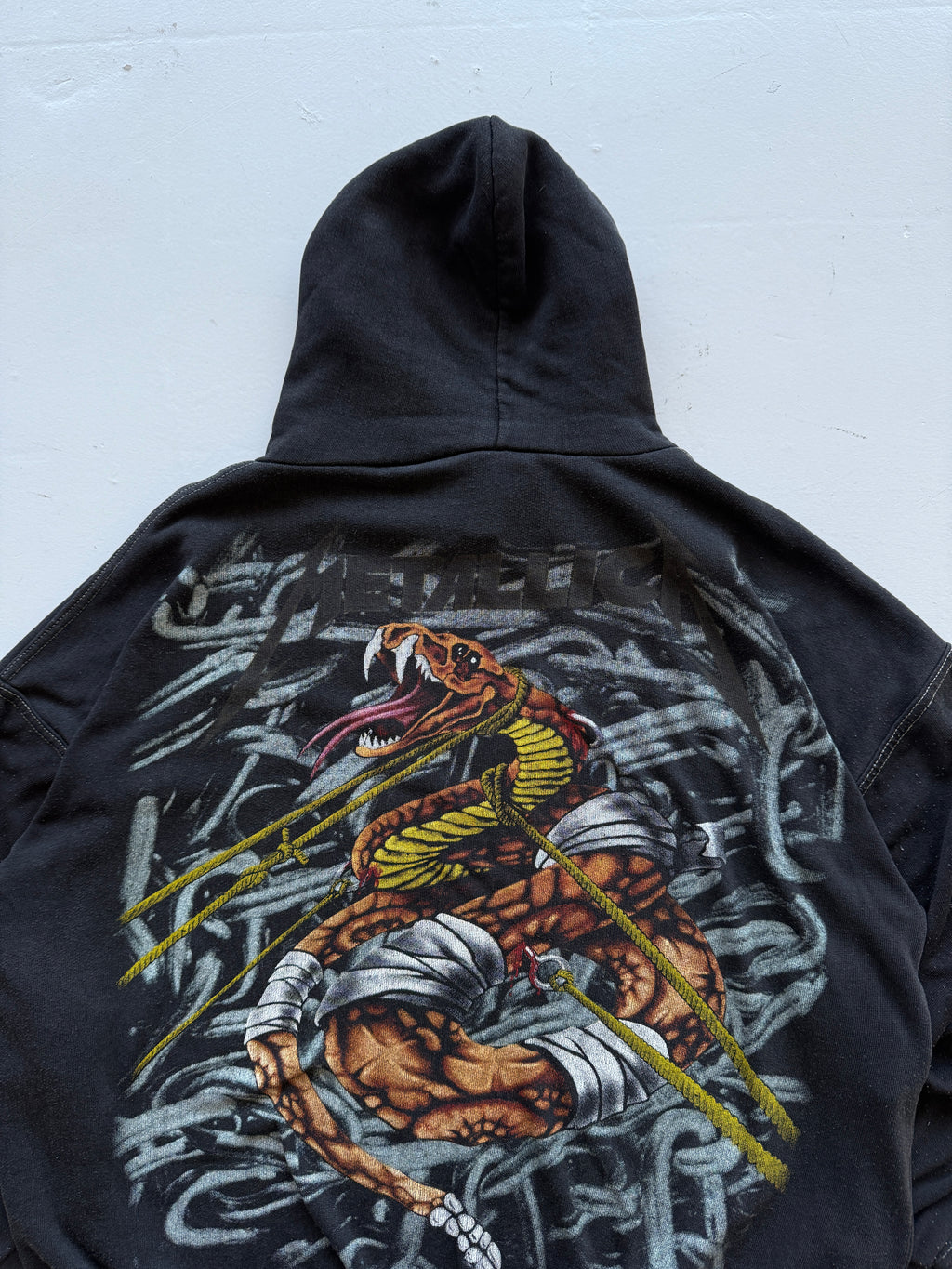 Black Metallica Euro Boot Tour Vintage Bootleg Hoodie - XL