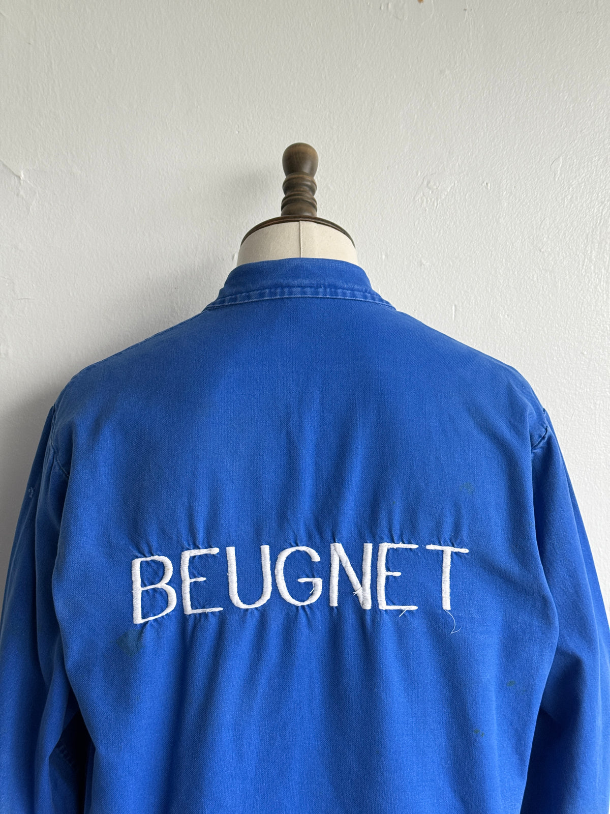 Thrashed Blue Beugnet 60's Vintage Workwear Chore Jacket CH556 - Medium