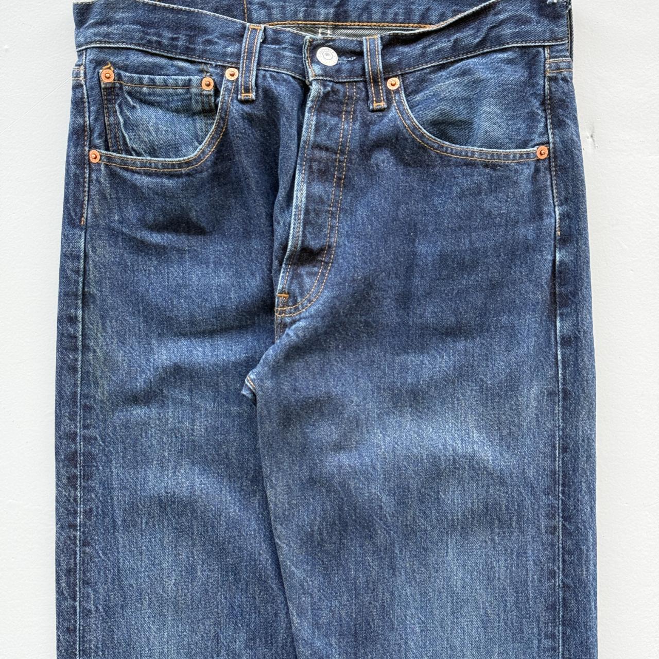 Blue Levi's Denim Straight Leg 90's Vintage Jeans - 29” x 33”