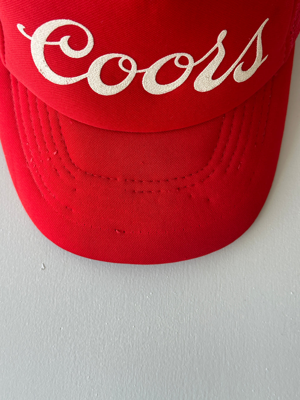 Red Coors Beer 80's Vintage Mesh SnapBack Trucker Cap