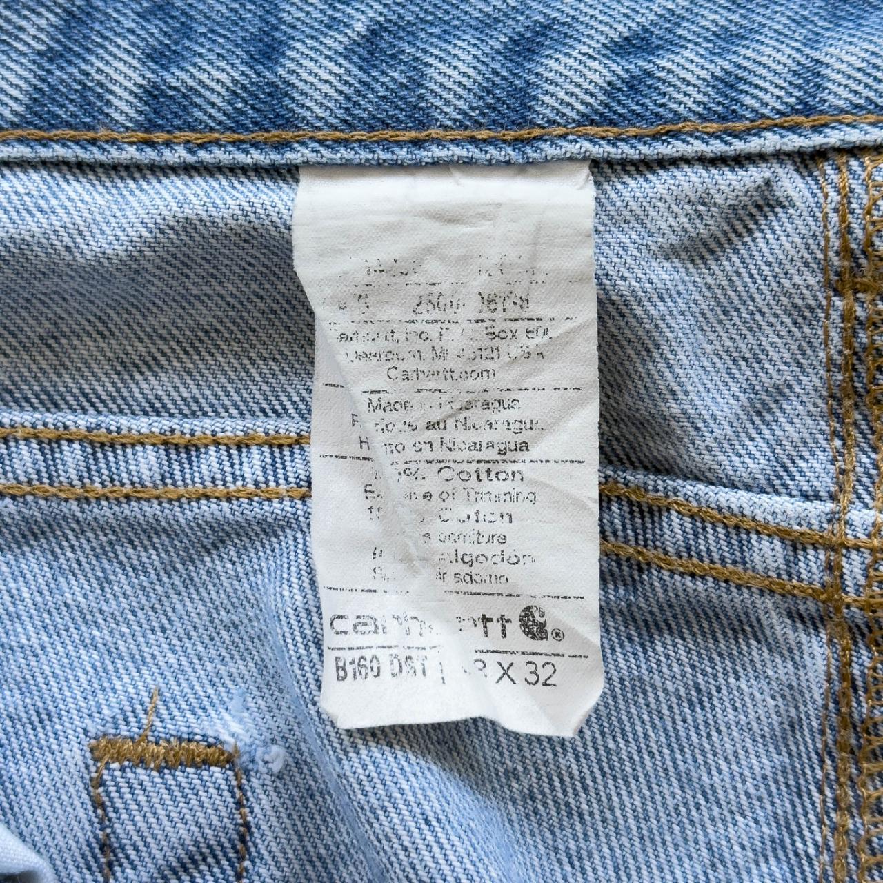 Blue Carhartt Denim 90's Vintage Jeans - 36” x 31”