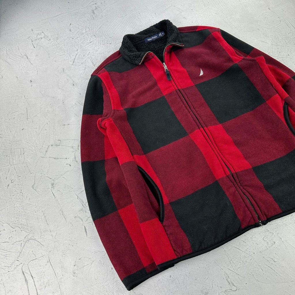 Nautica Buffalo Plaid 00s vintage Fleece - Medium