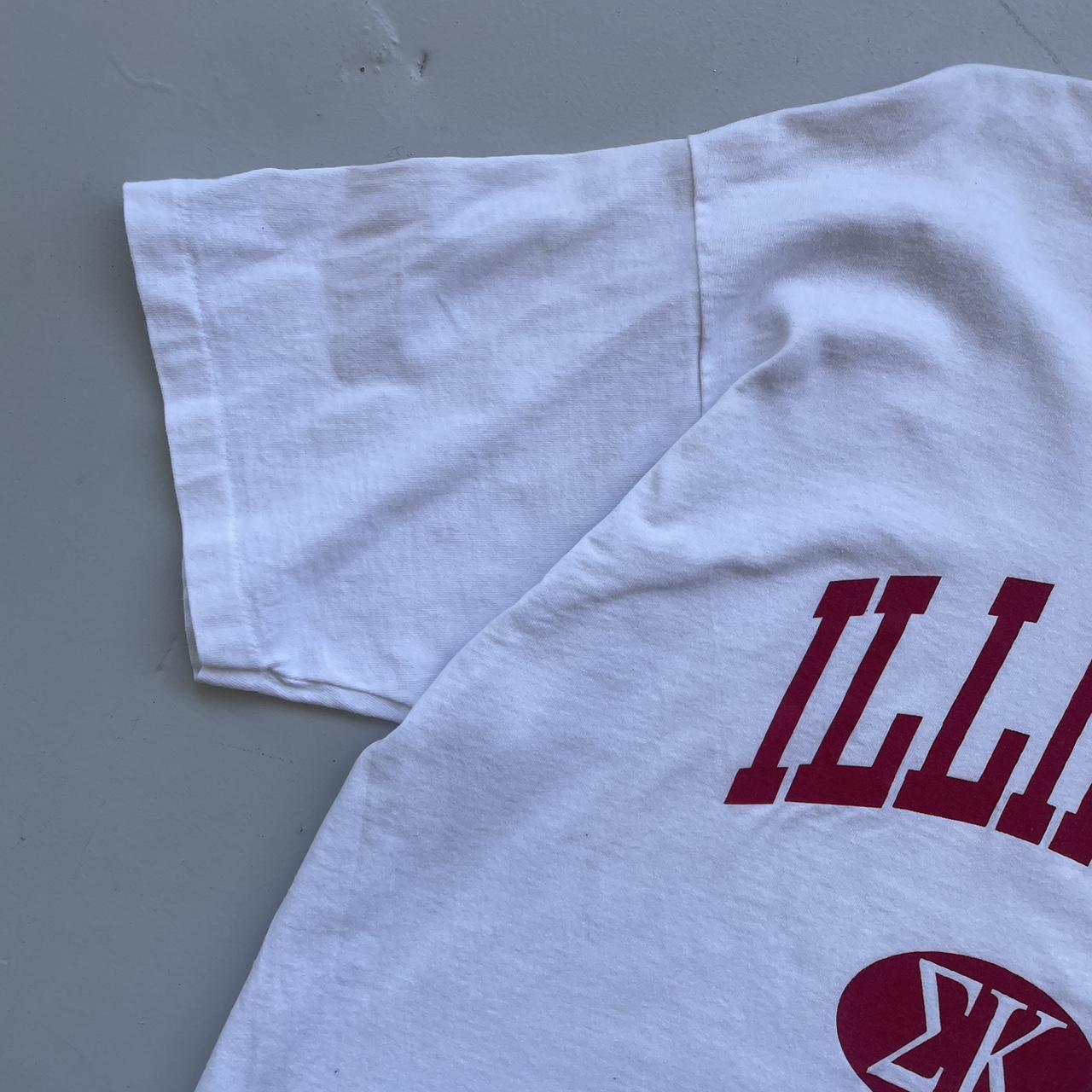 White Illinois University 80s/90s Americana Vintage T-shirt - XL