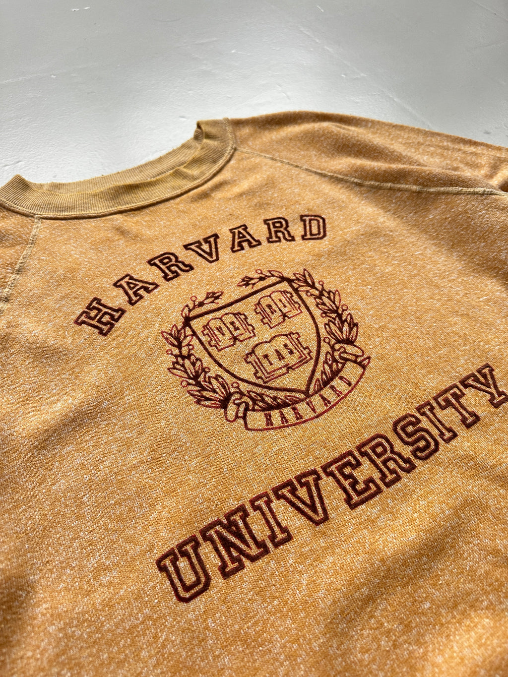 Golden Yellow Harvard University 60's/70's Vintage Sweatshirt - Medium
