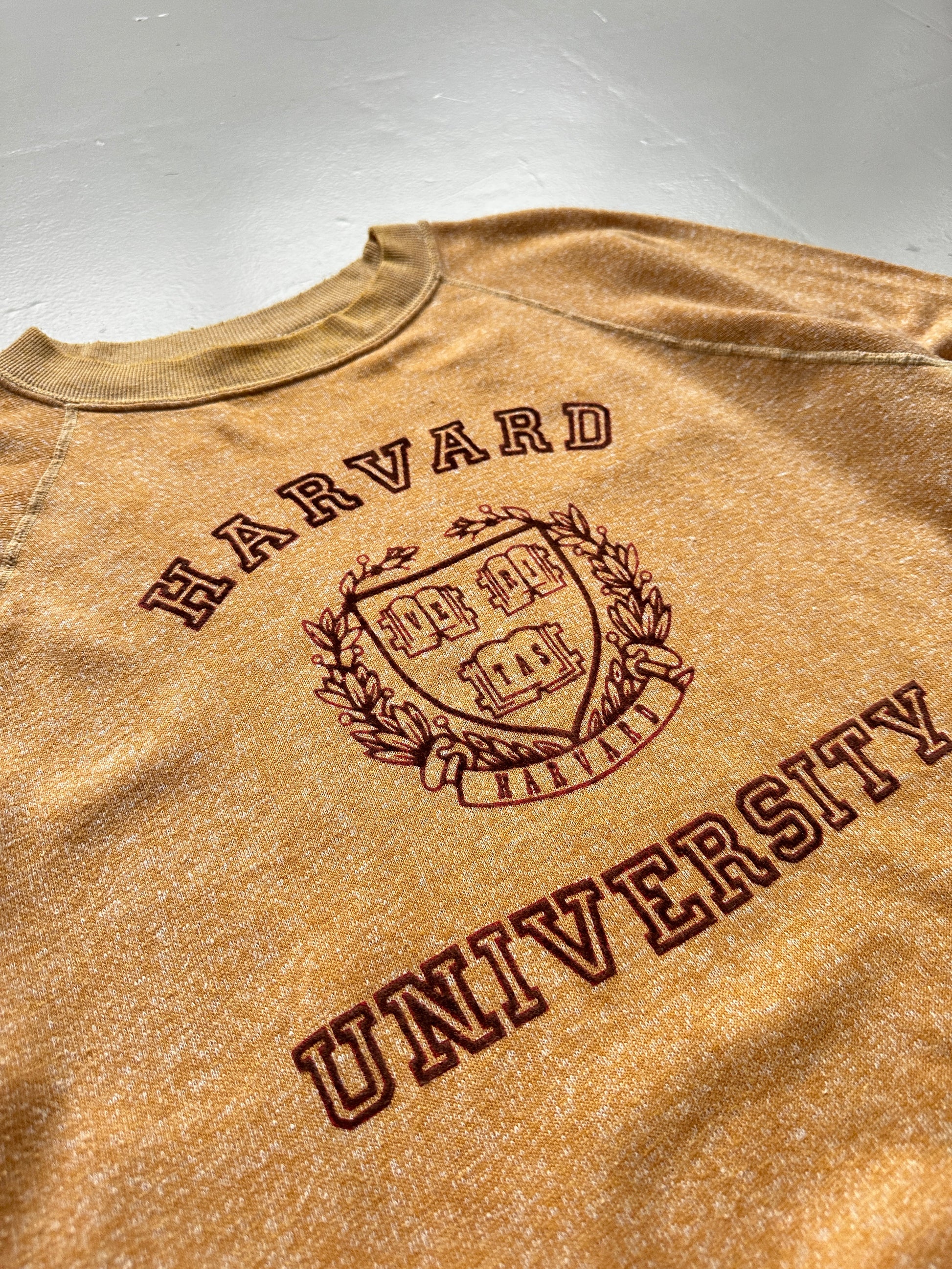 Golden Yellow Harvard University 60's/70's Vintage Sweatshirt - Medium