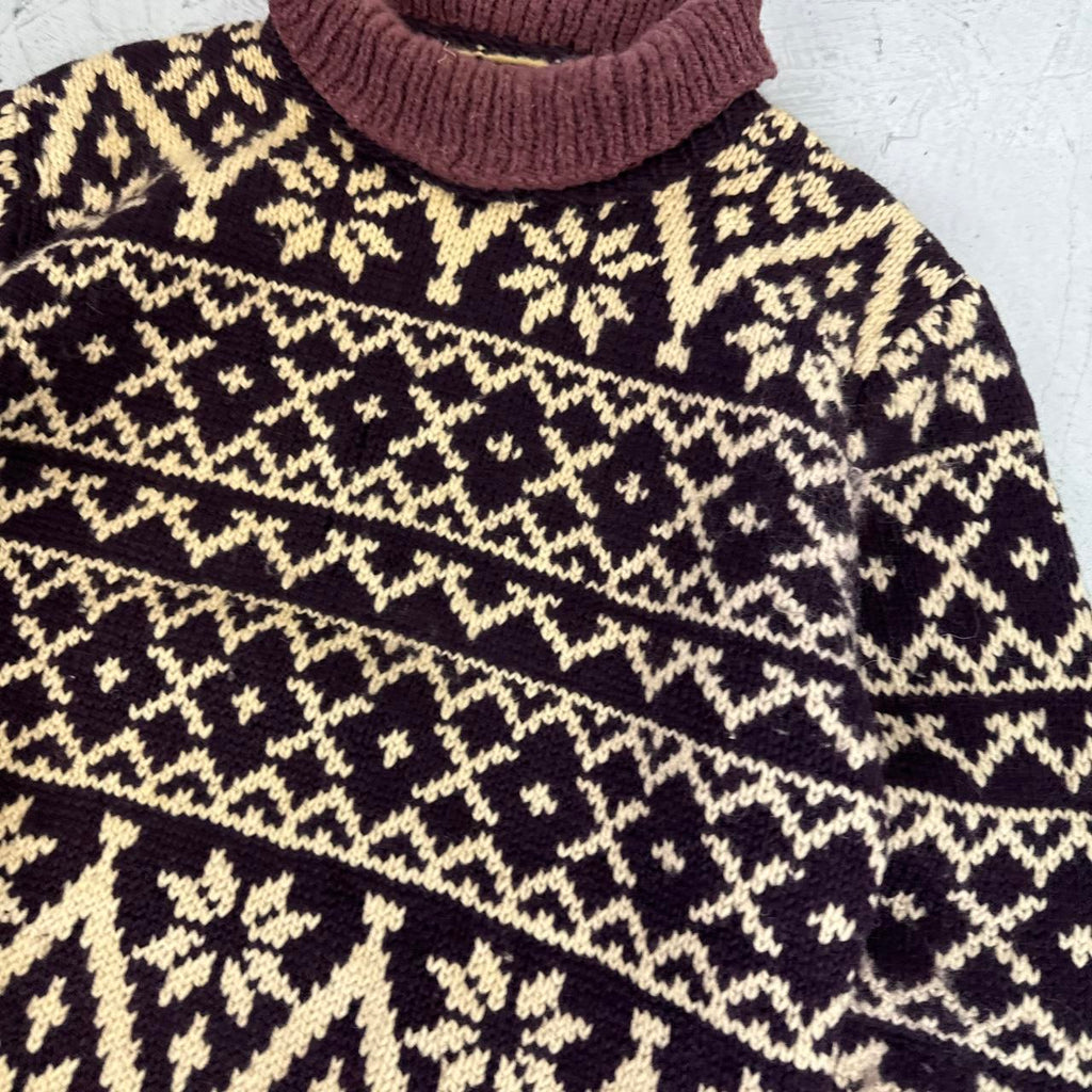 Hand Knit 90's Woollen Sweatshirt - Large