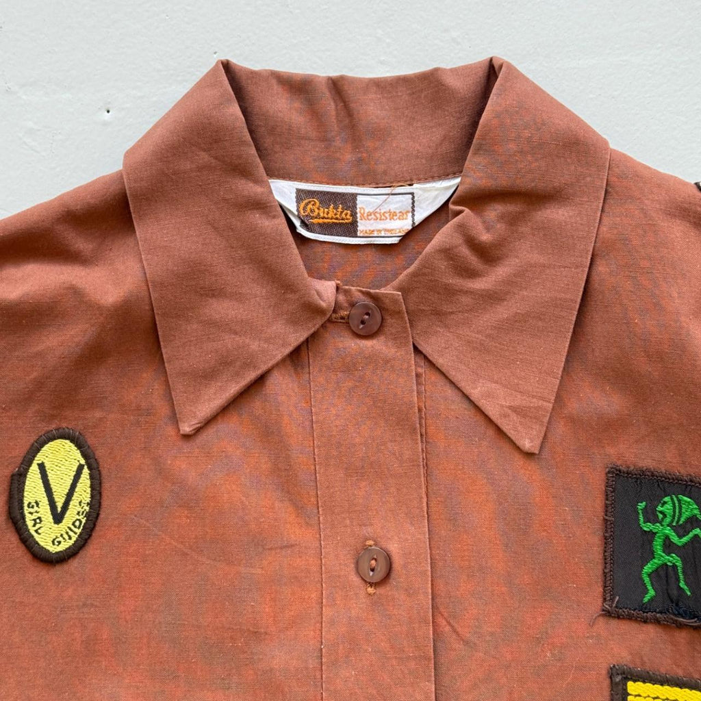 Brown Girl Guide Dress 80's Costume - Size 6