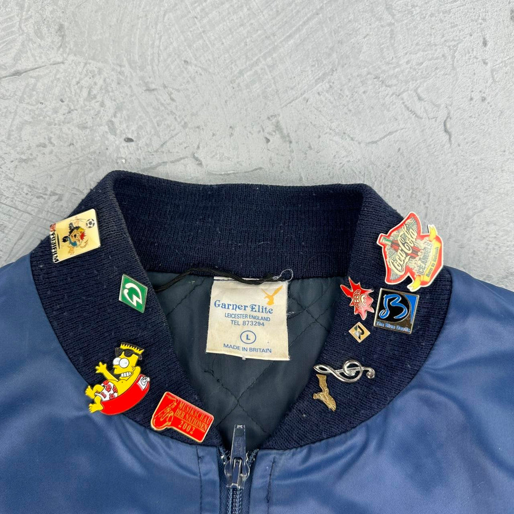 Vintage 80's Large Satin bomber Jacket - Large
