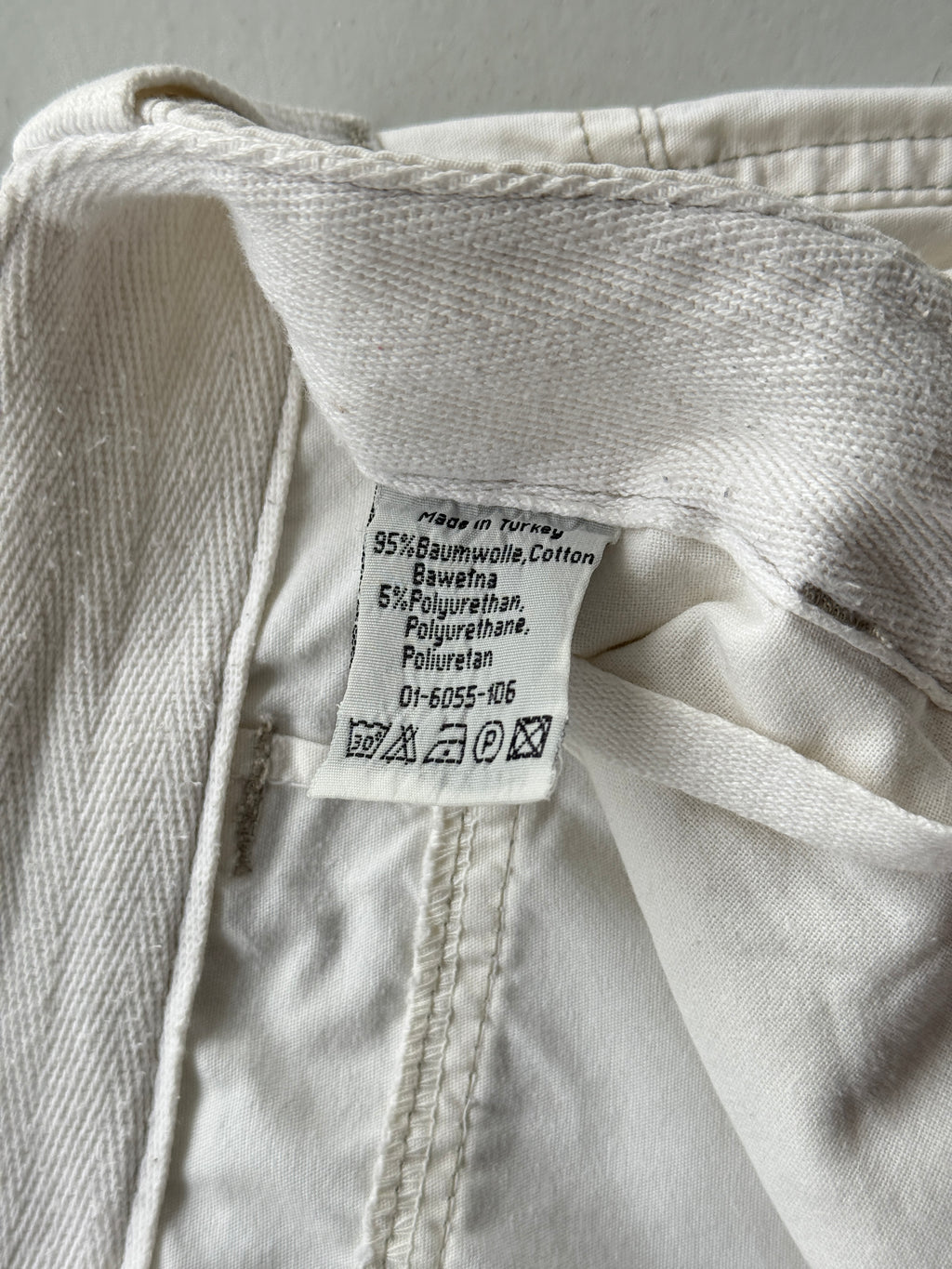 White 00's Vintage Y2K Wide Leg Cargo Trousers - W34 x L34