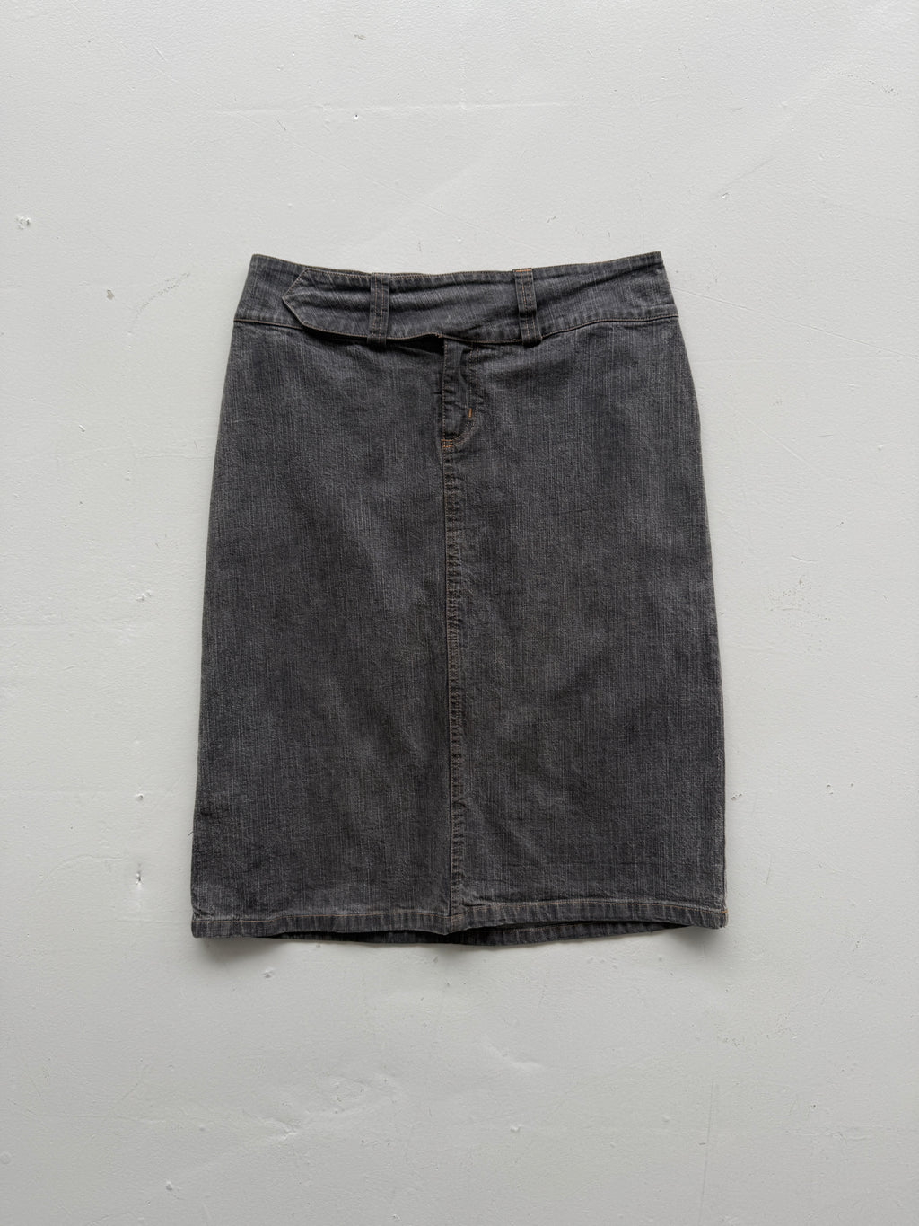 Grey Liberto 00's Vintage Y2K Midi Skirt - Large