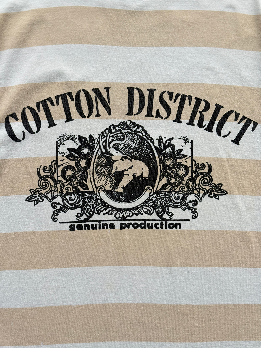 Cotton District Striped 90's Vintage Long Sleeve Sweatshirt - Medium