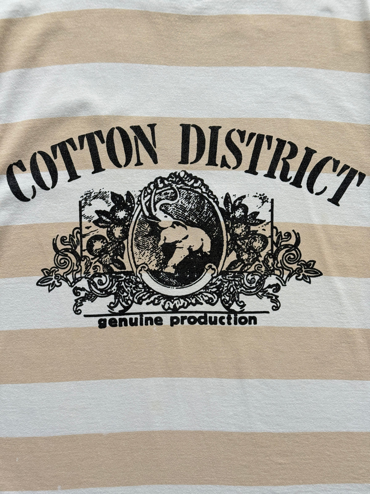 Cotton District Striped 90's Vintage Long Sleeve Sweatshirt - Medium