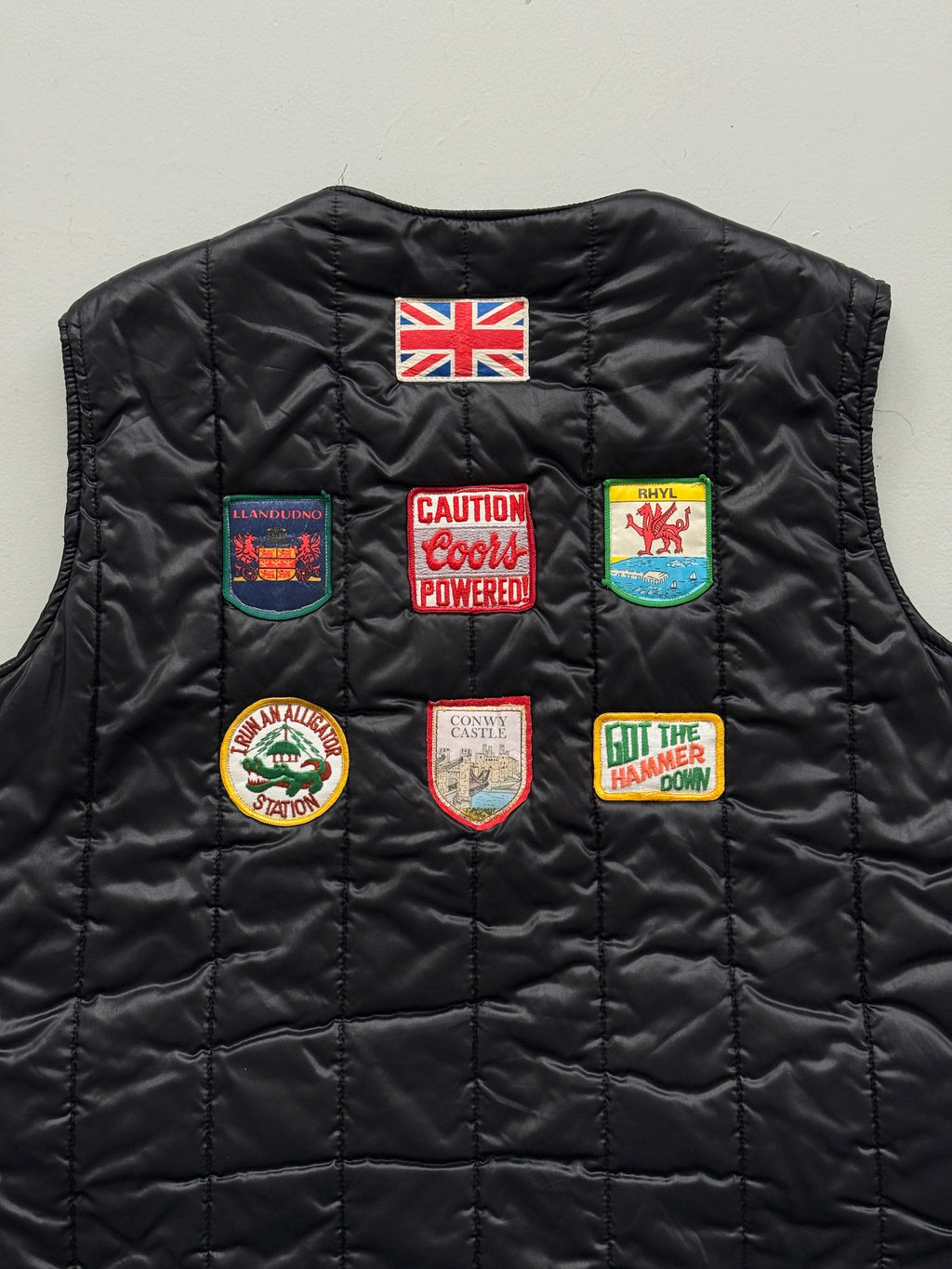 CB Radio Nuts Patch Quilted 70s/80s Vintage Gilet Vest - XL