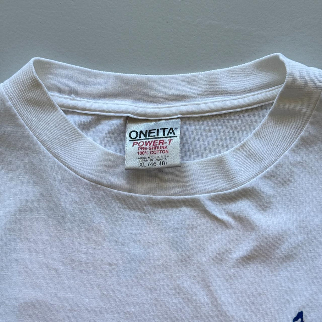 White Spring Fling Art Vintage 90s T-shirt - XL