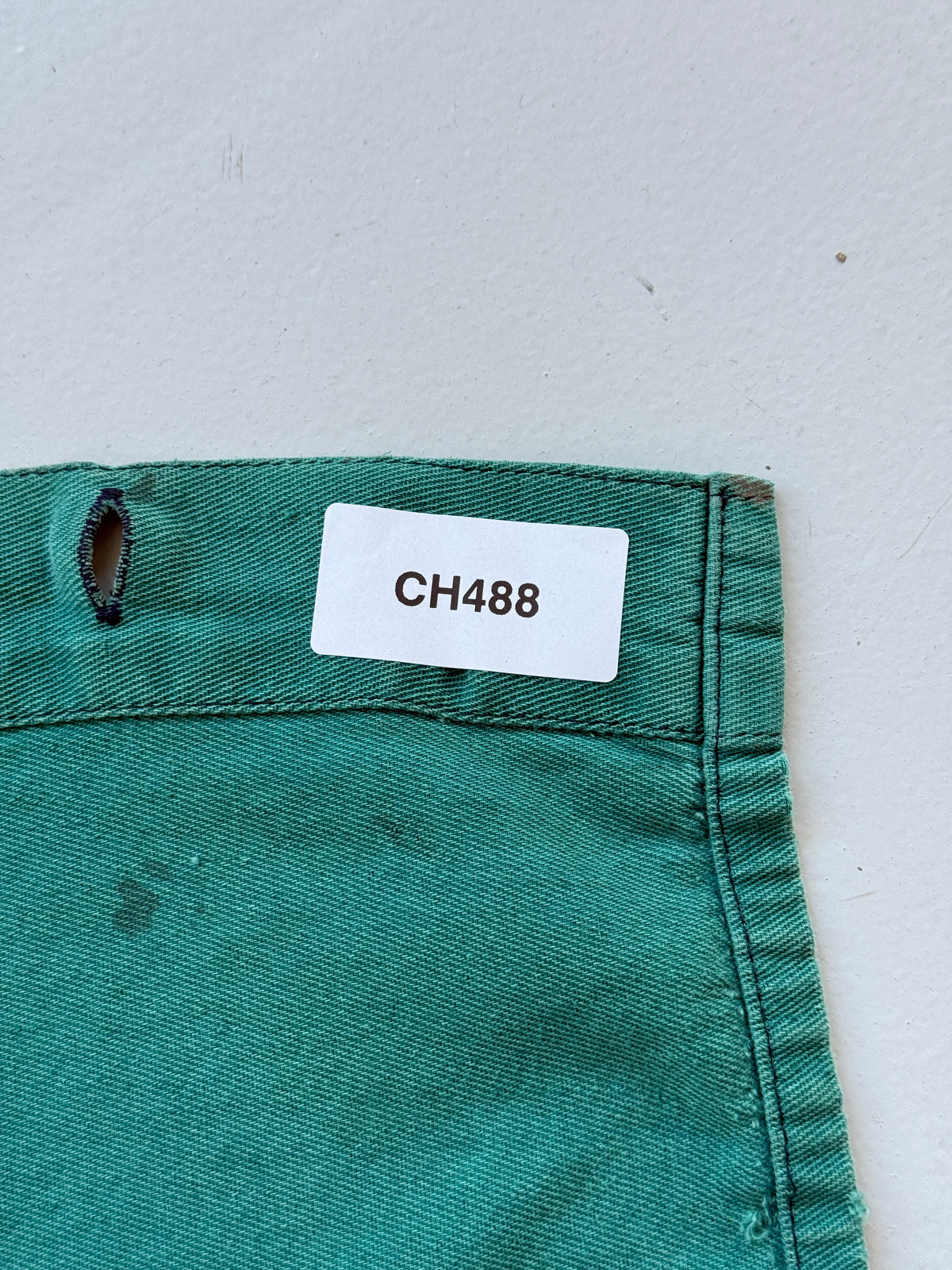 Thrashed Turquoise French 1960's Vintage Workwear Chore Jacket CH488 - XL