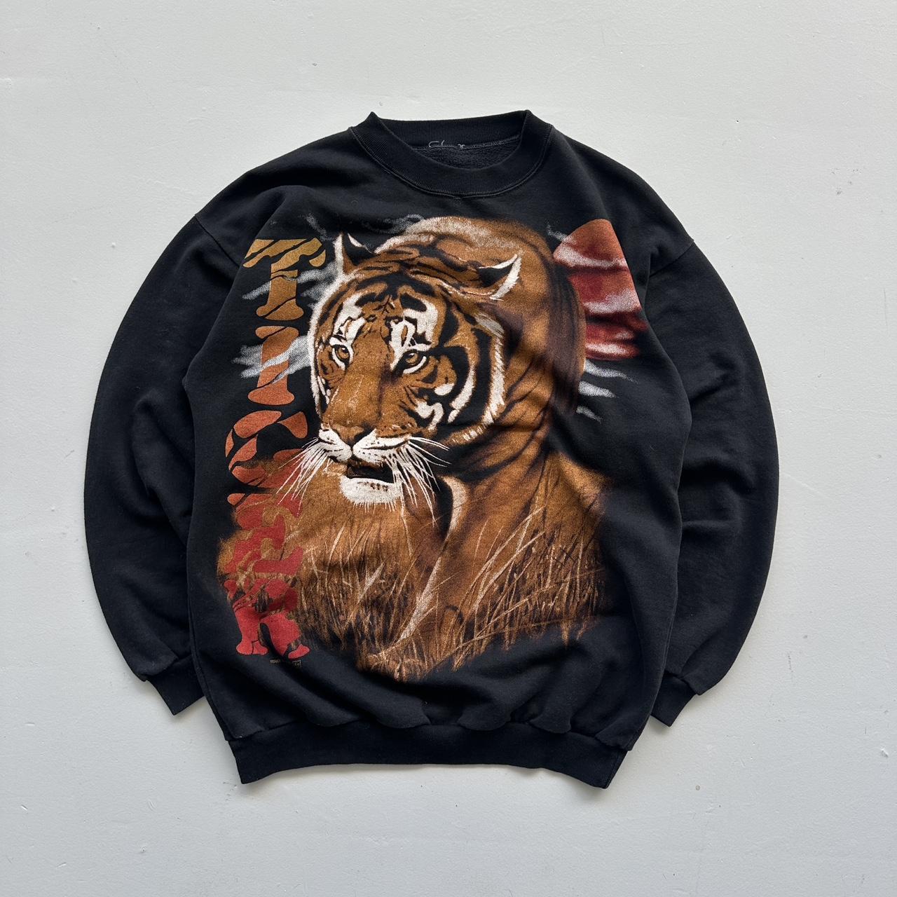 Black Tiger 90’s Vintage Graphic Sweatshirt - Medium