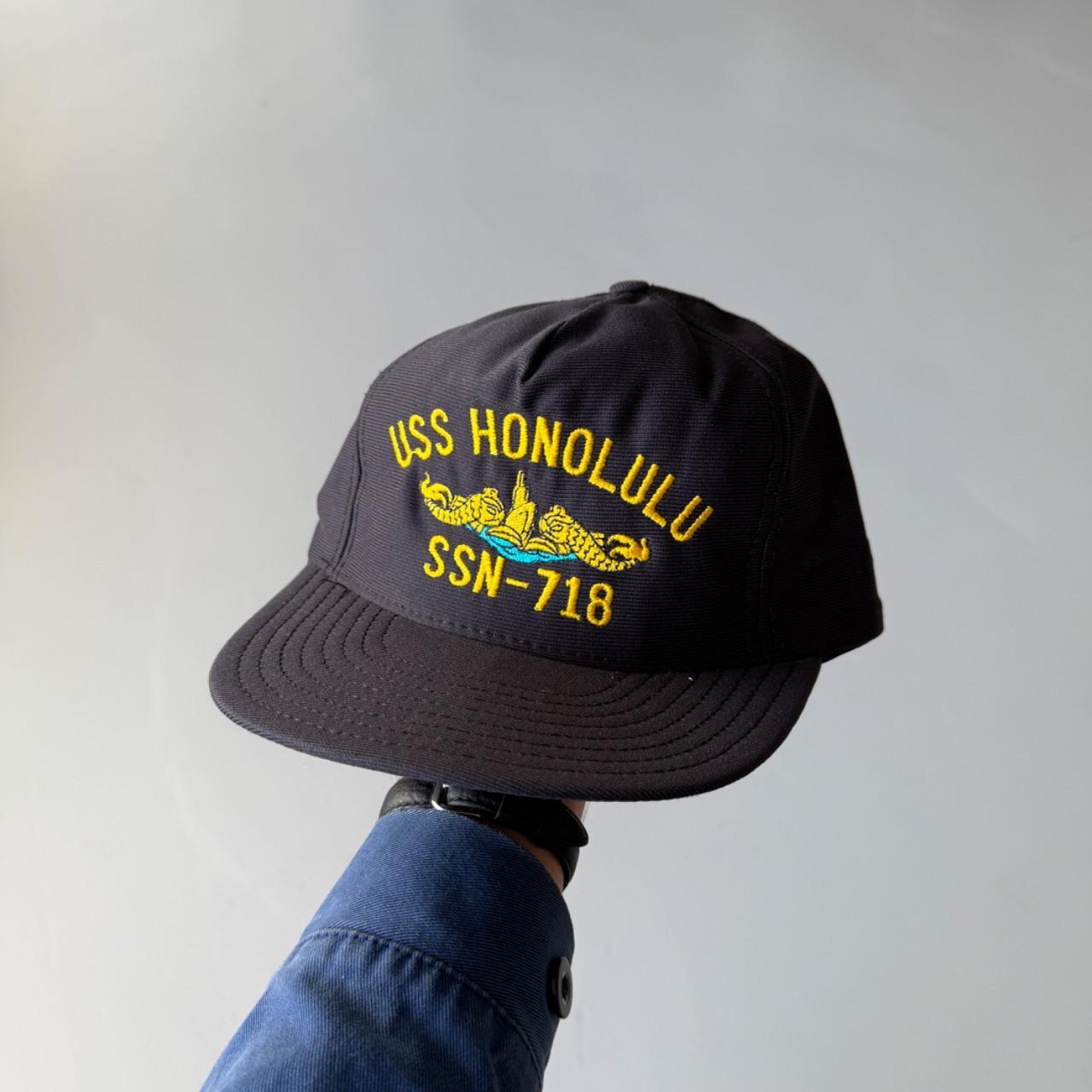 Navy USS Honolulu Vintage SnapBack Trucker Cap