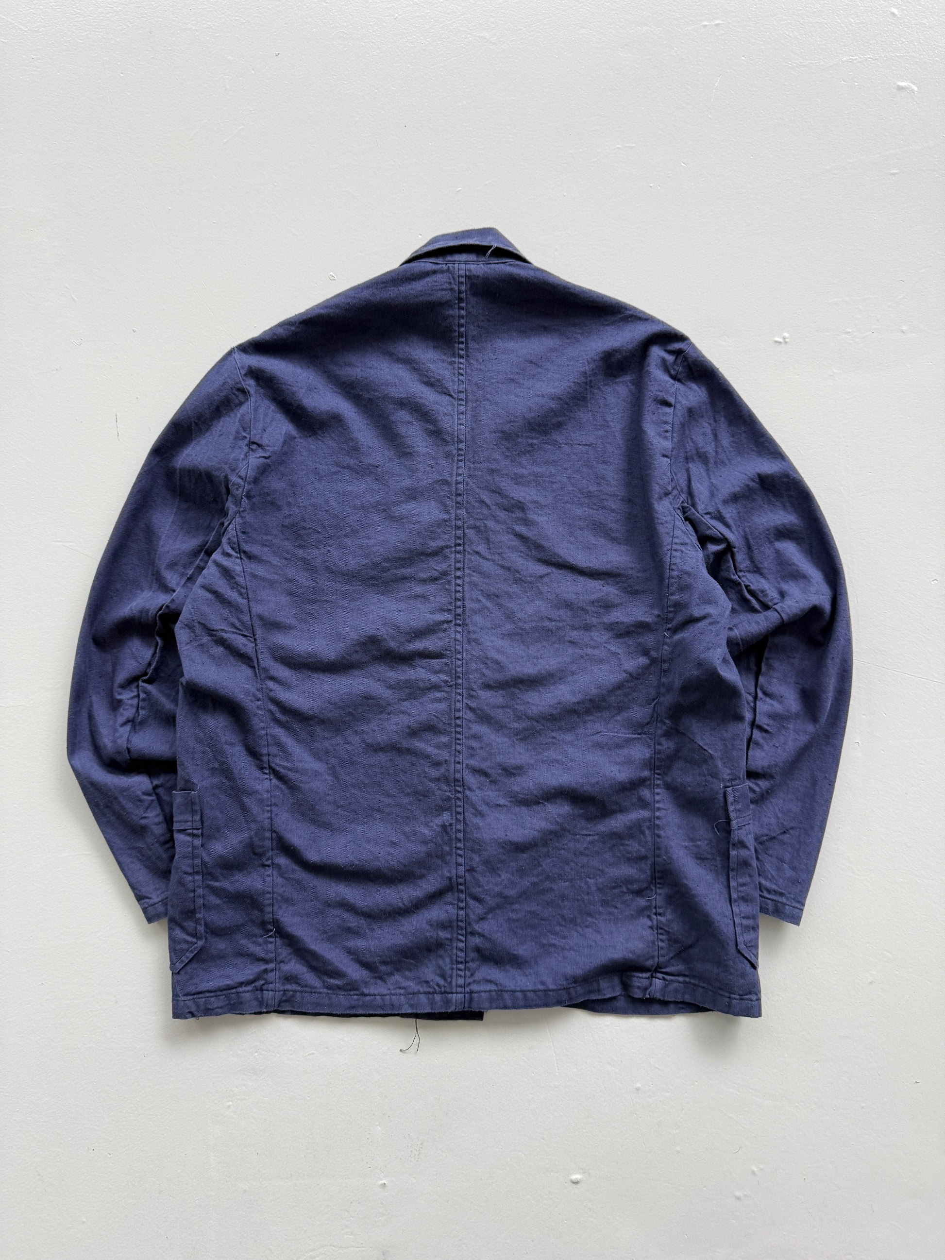 Navy Blue French Chore Jacket 80's Vintage Workwear CH158 - Small