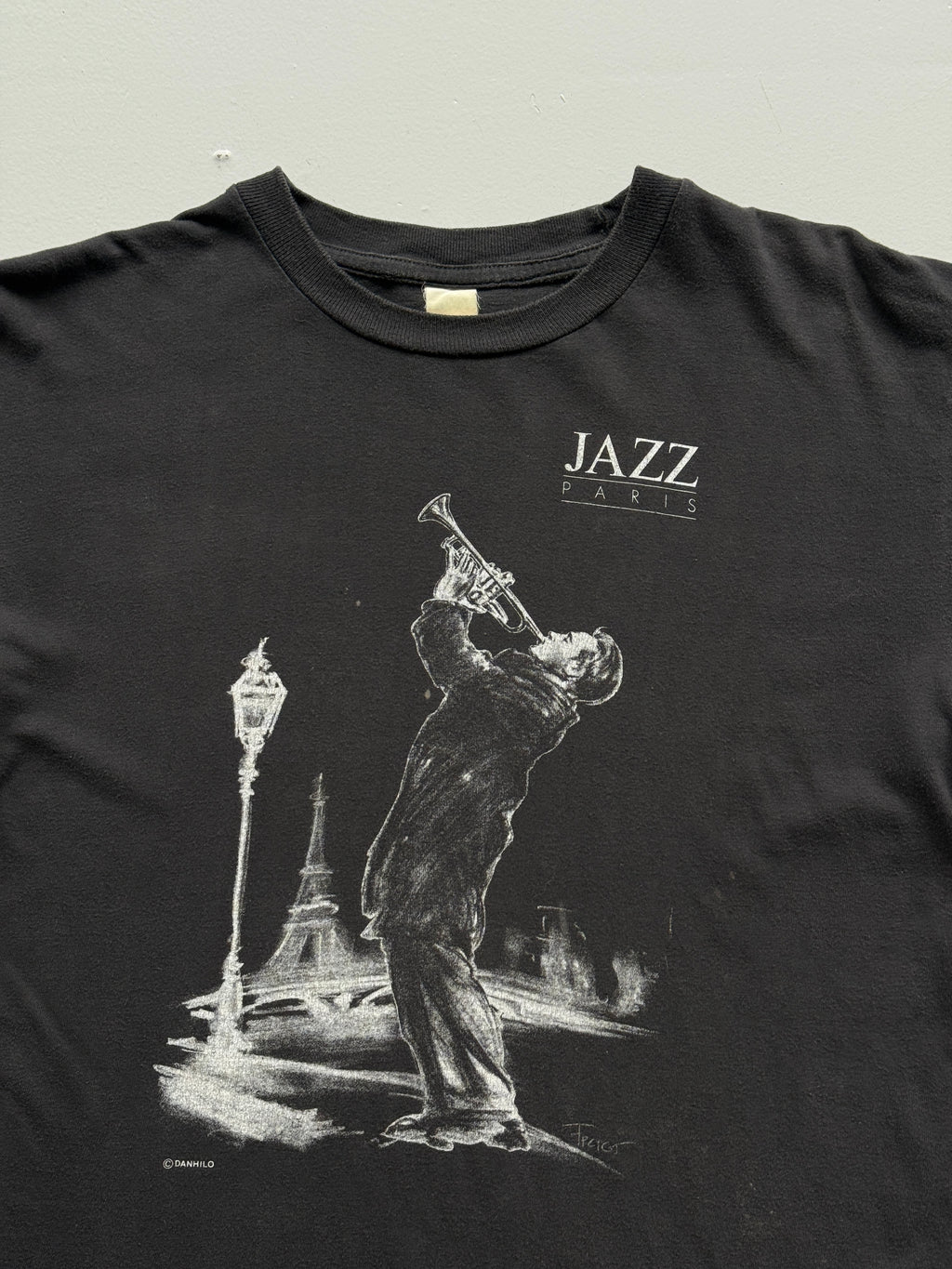 Black Jazz Paris 90's Vintage Single Stitch T-Shirt - Medium