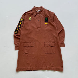 Brown Girl Guide Dress 80's Costume - Size 6