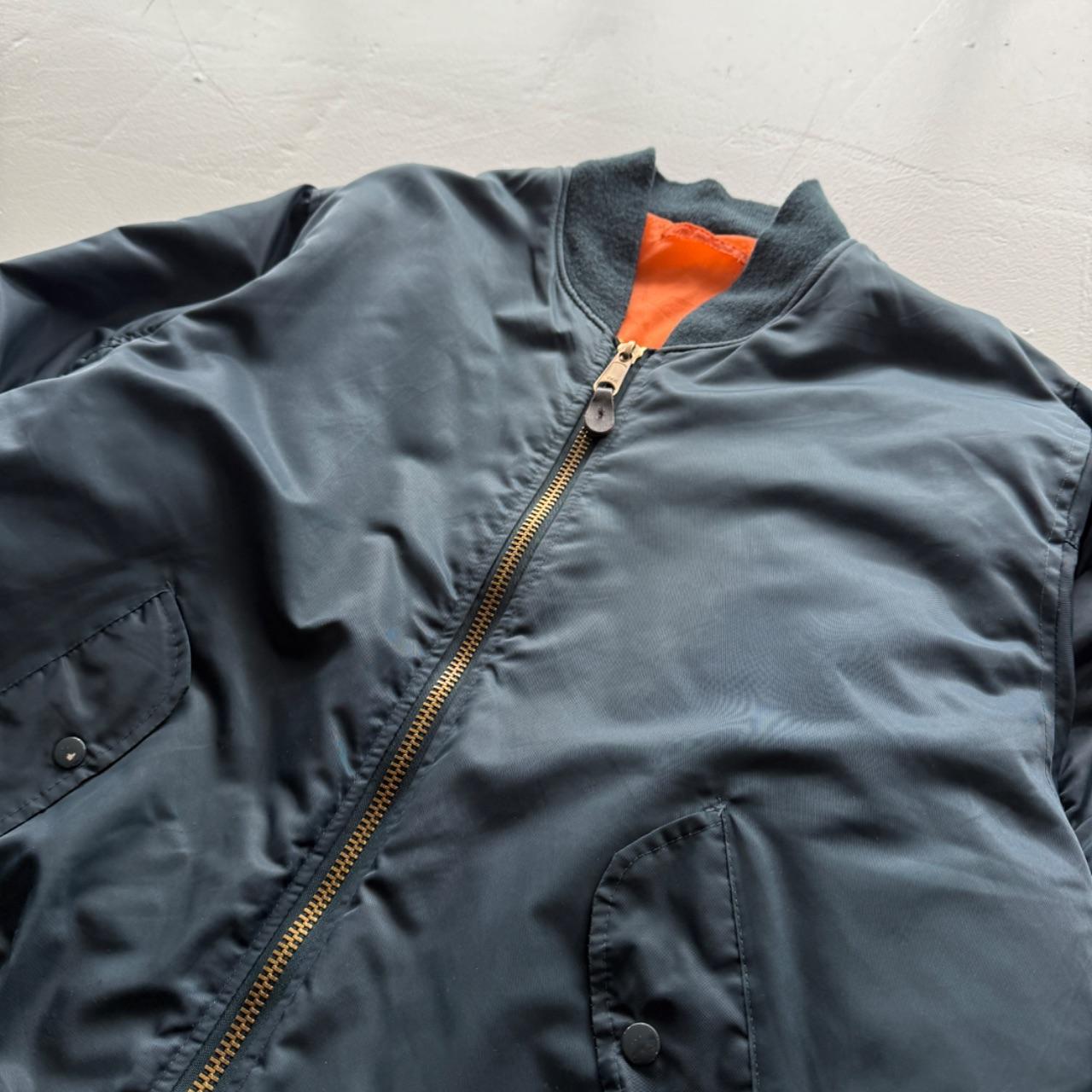 Navy Blue 80’s Vintage Bomber Jacket - XL