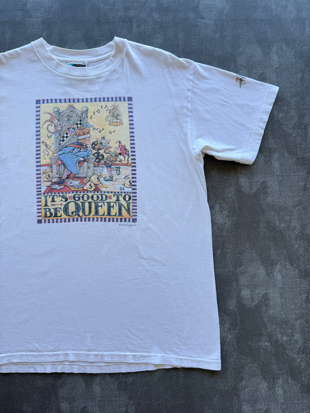 White Mary Engelbreit It's Good To Be Queen 90's Vintage Single Stitch T-Shirt -