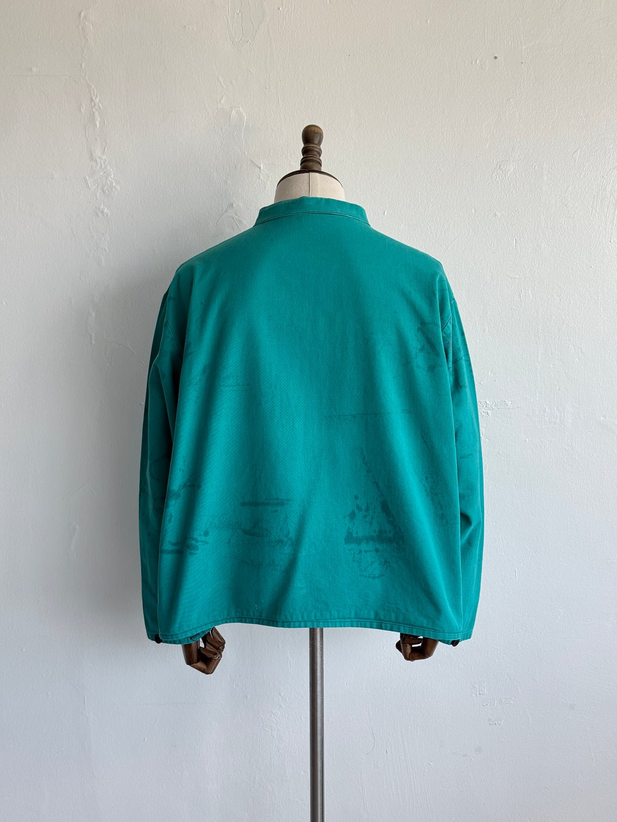 Turquoise French 1970's Vintage Workwear Chore Jacket CH485 - Medium