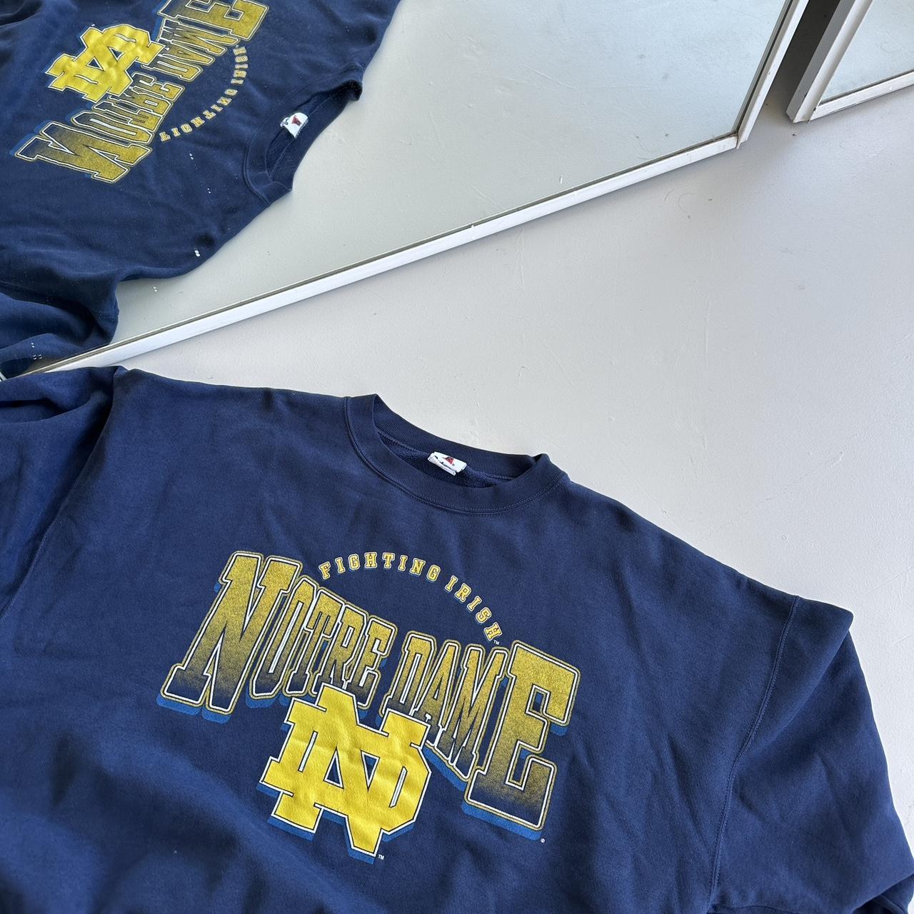 Navy Notre Dame 90s Vintage Sweatshirt - XL
