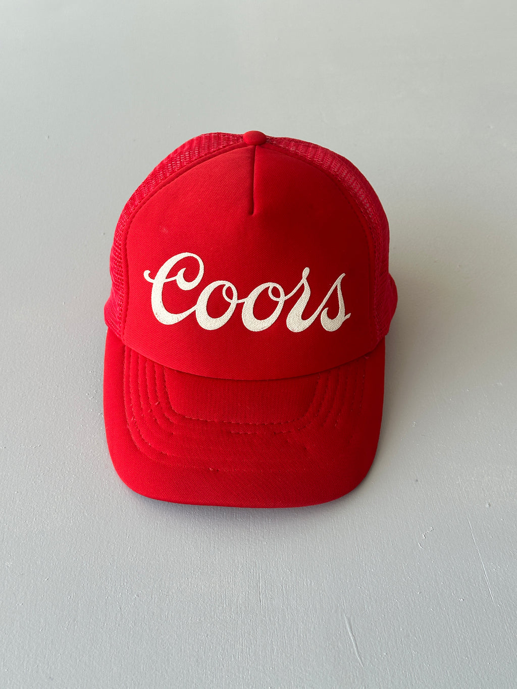 Red Coors Beer 80's Vintage Mesh SnapBack Trucker Cap