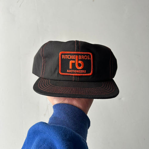 Black Richie Bros Vintage Cotton SnapBack Trucker Cap