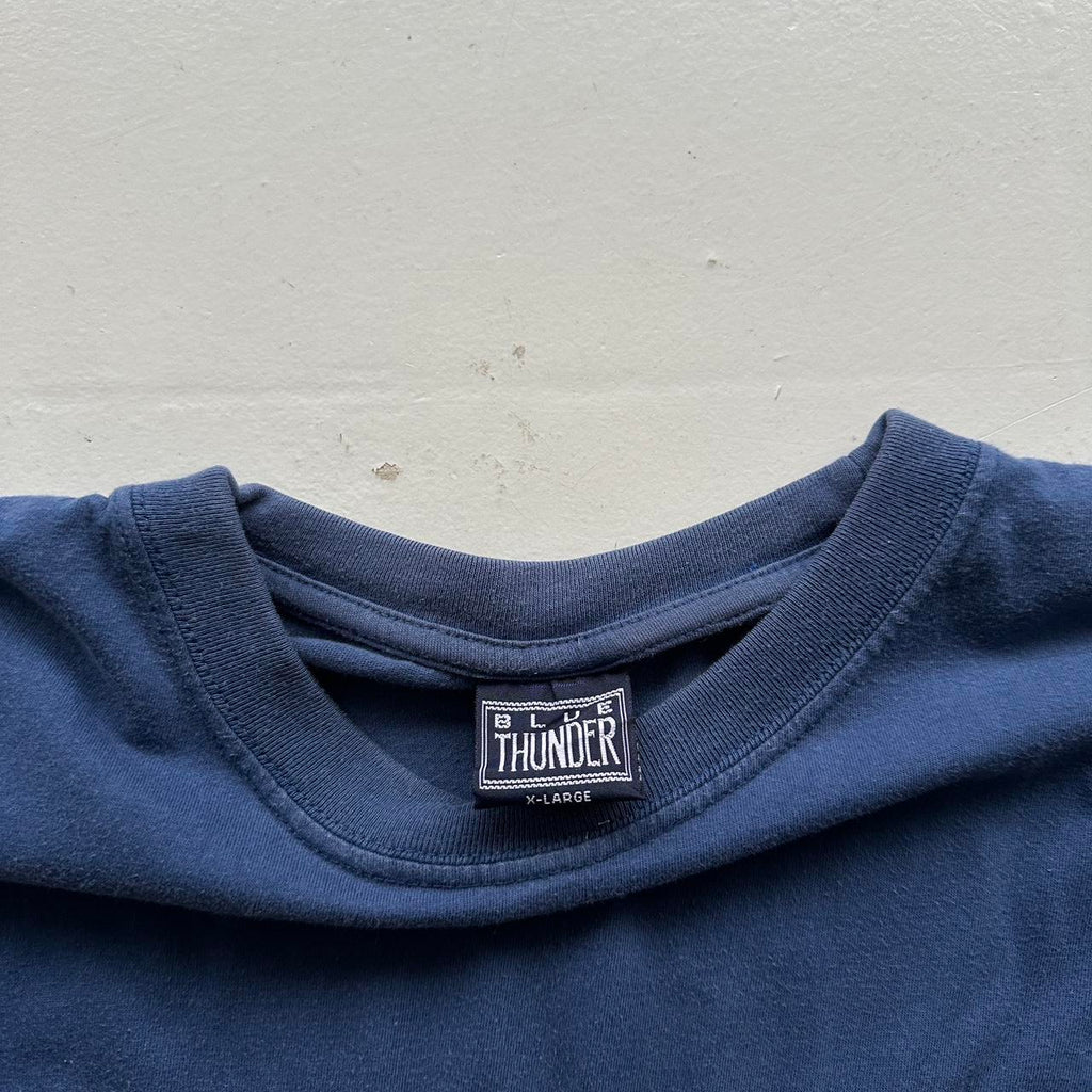 Navy Tetley’s 90s Vintage Graphic T-Shirt - XL